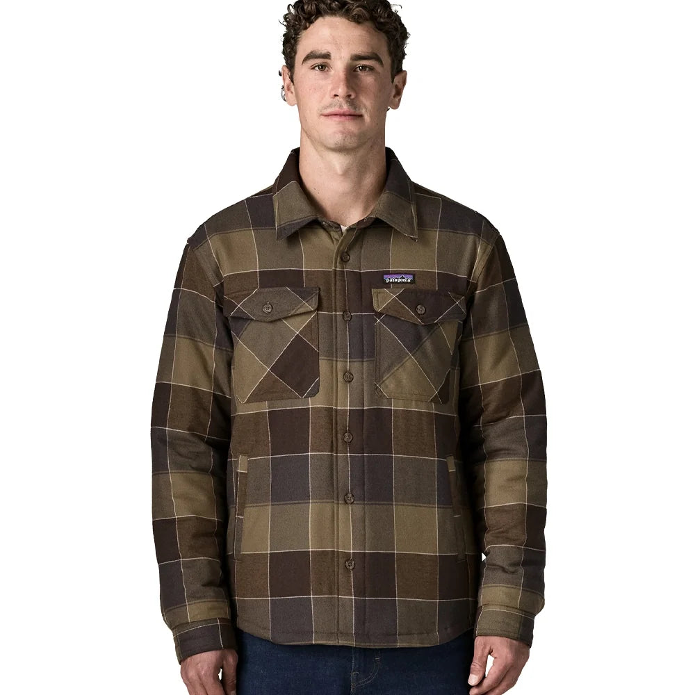 Men's LW Insulated Fjord Flannel Shirt - Snow Owl: Basin Green