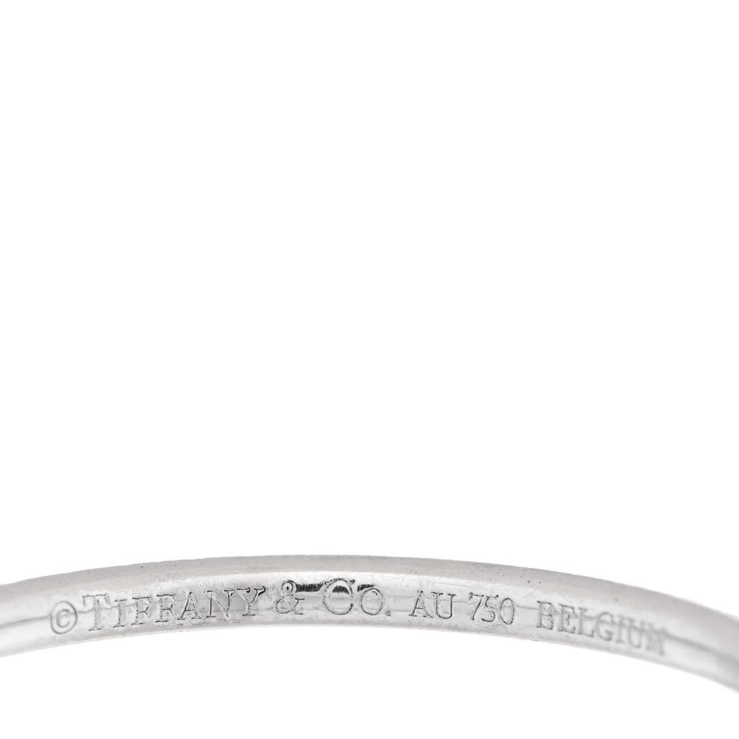 18K White Gold Diamond Metro Band Ring 56 7.5