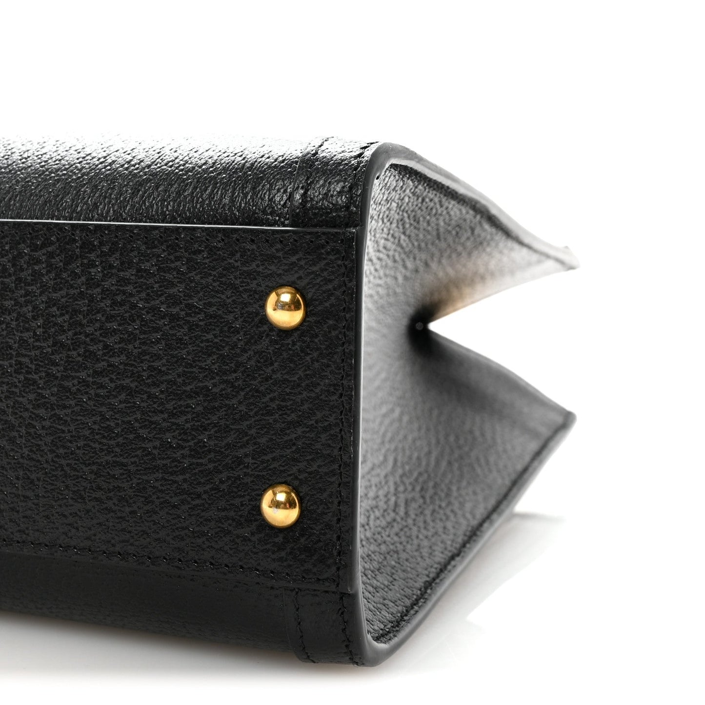 Textured Dollar Calfskin Web Small Diana Tote Bag Black Dusty Grey