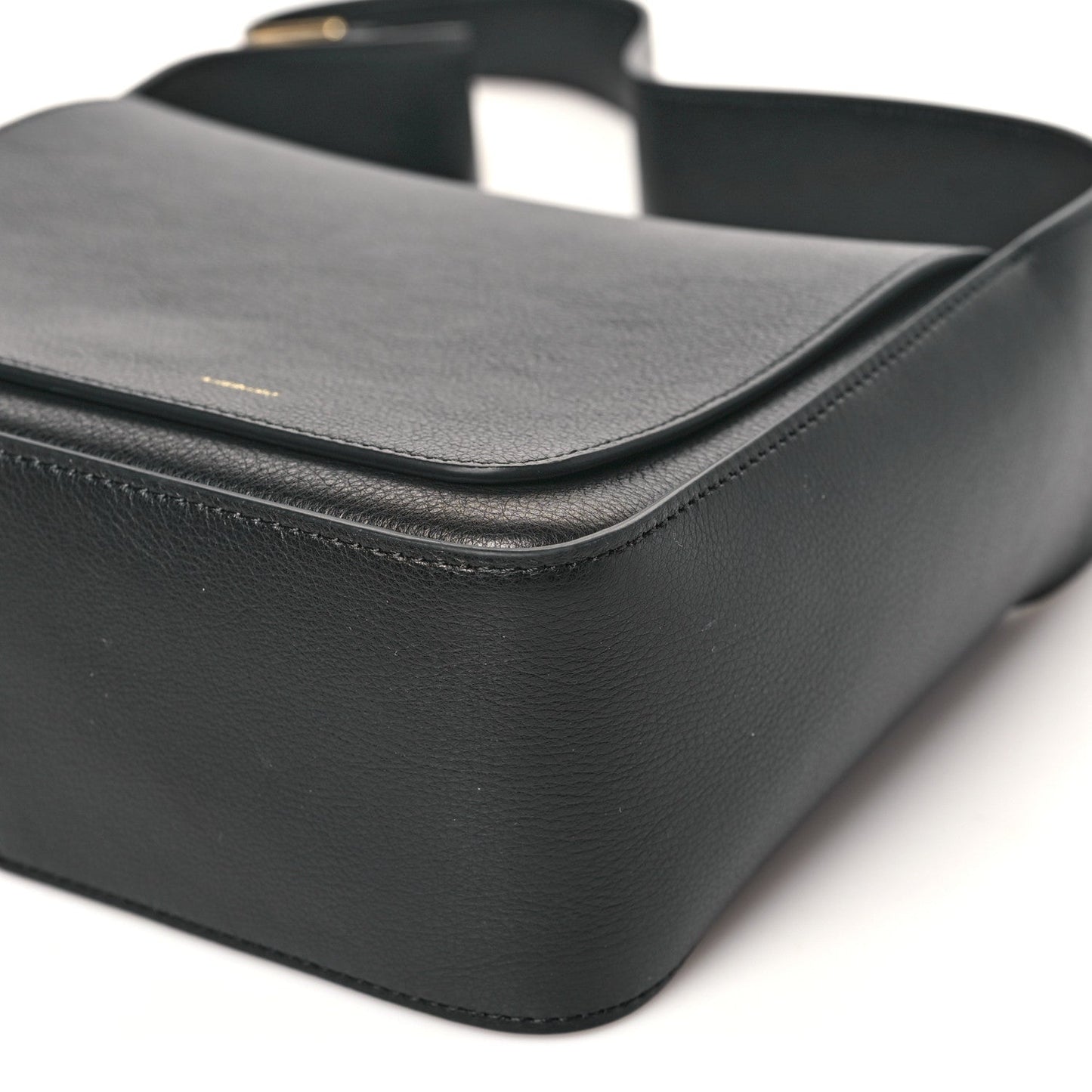 Calfskin Box Shoulder Bag Black
