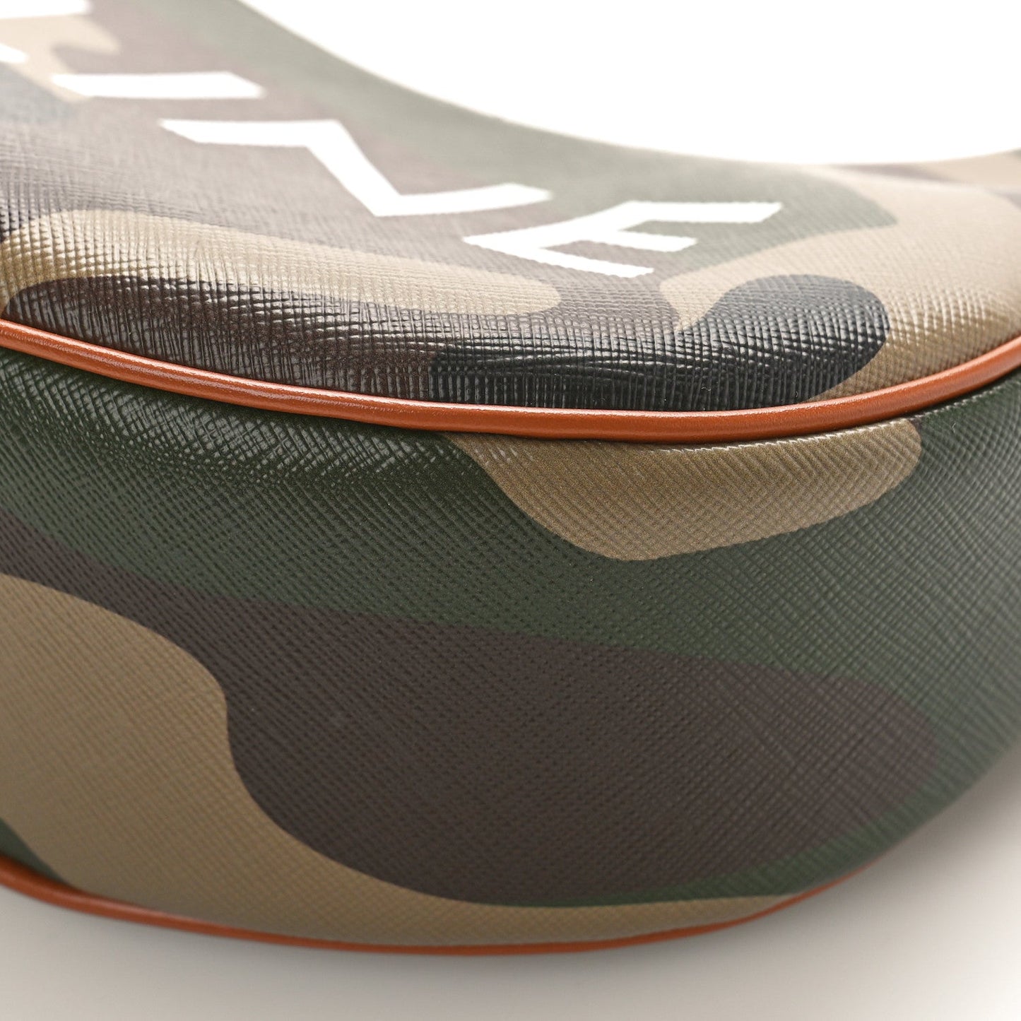 Canvas Calfskin Camouflage Ava Logo Triomphe Shoulder Bag Khaki