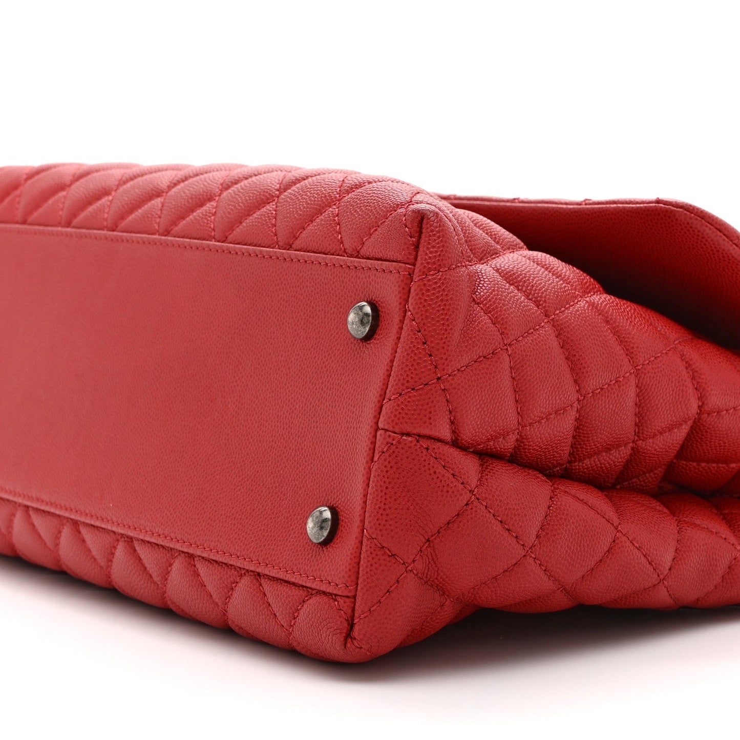 Caviar Quilted Medium Coco Handle Flap Red