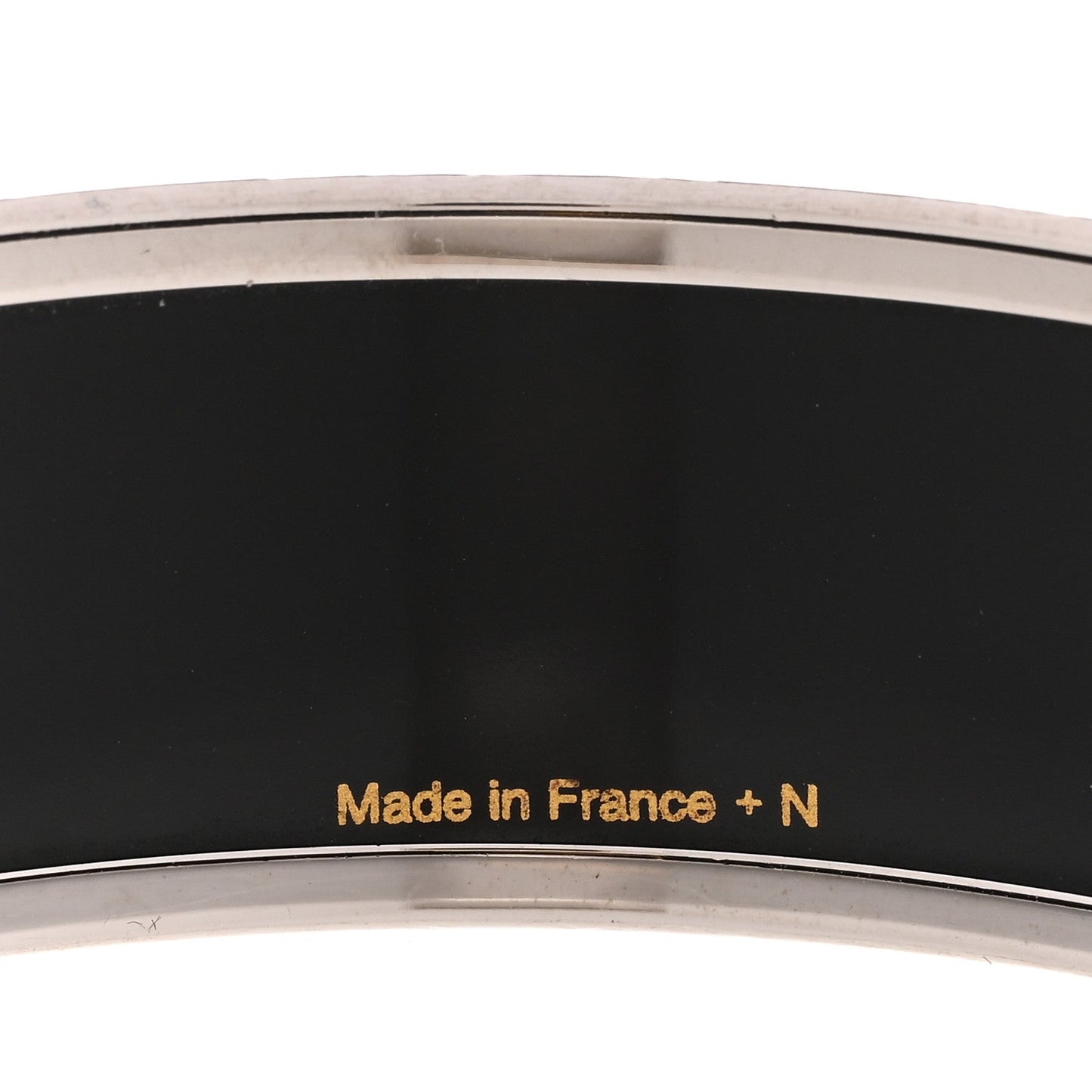 Enamel Printed Caleche Wide Bracelet Black