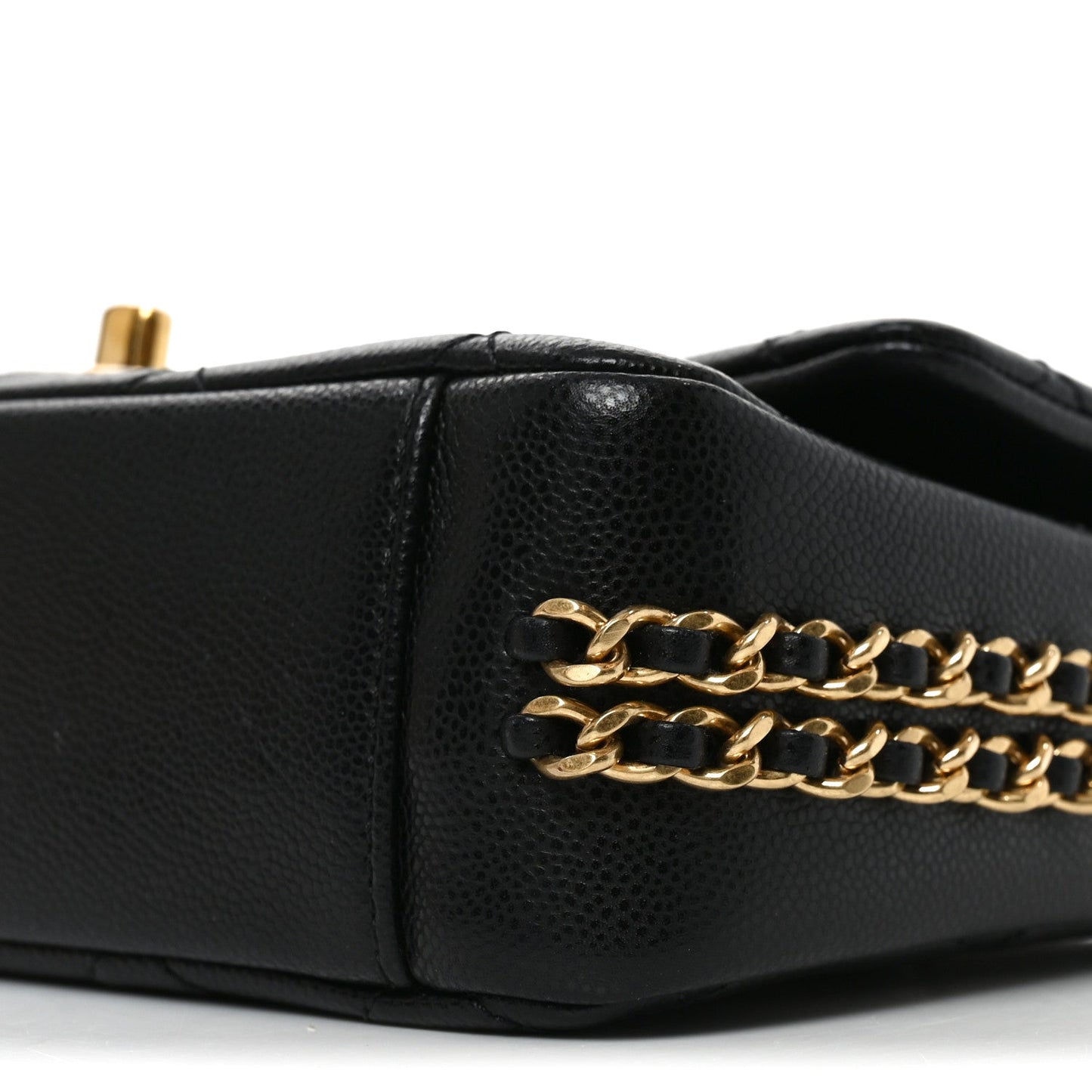 Caviar Quilted Mini CC You Flap Black