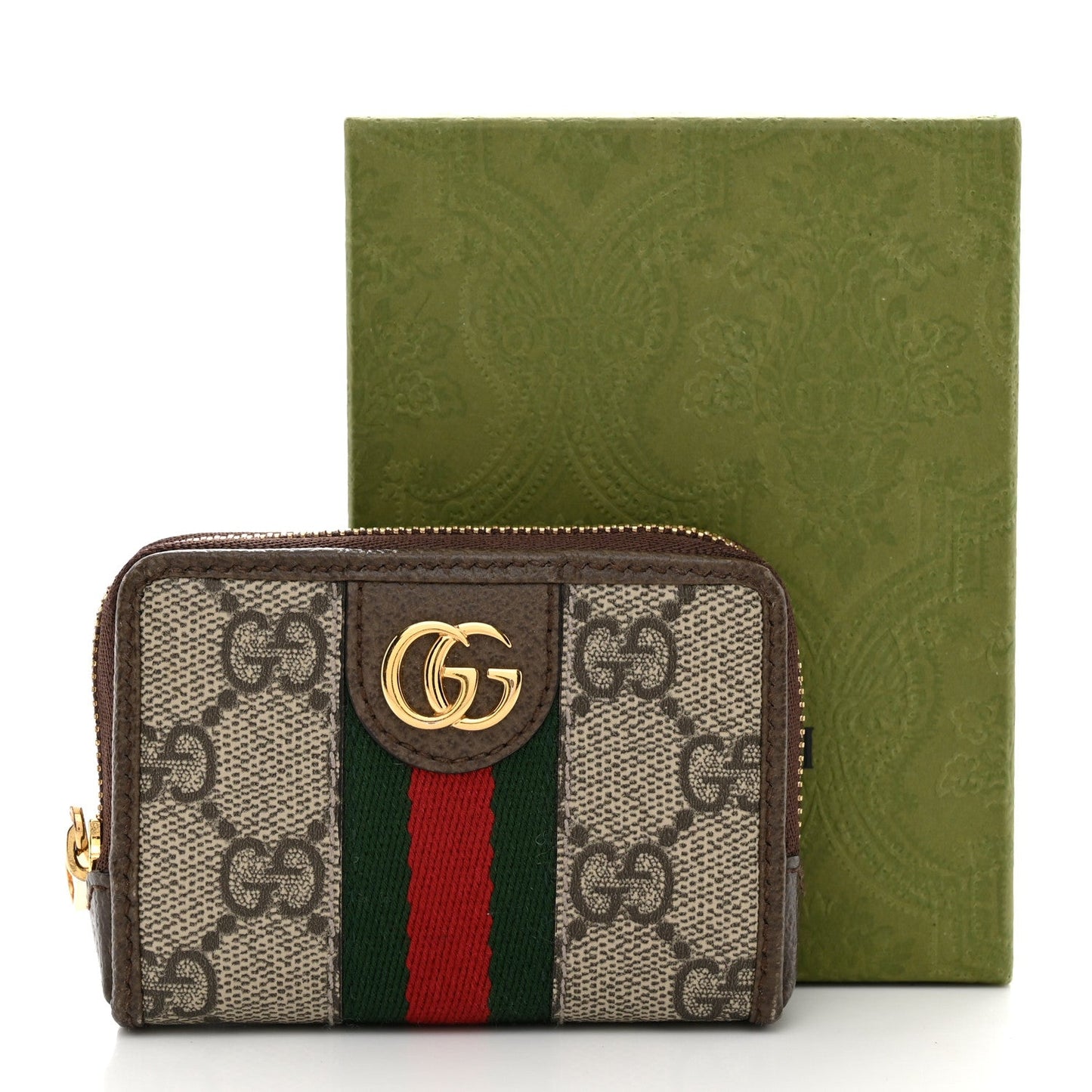GG Supreme Monogram Web Ophidia Playing Card Case Beige New Acero