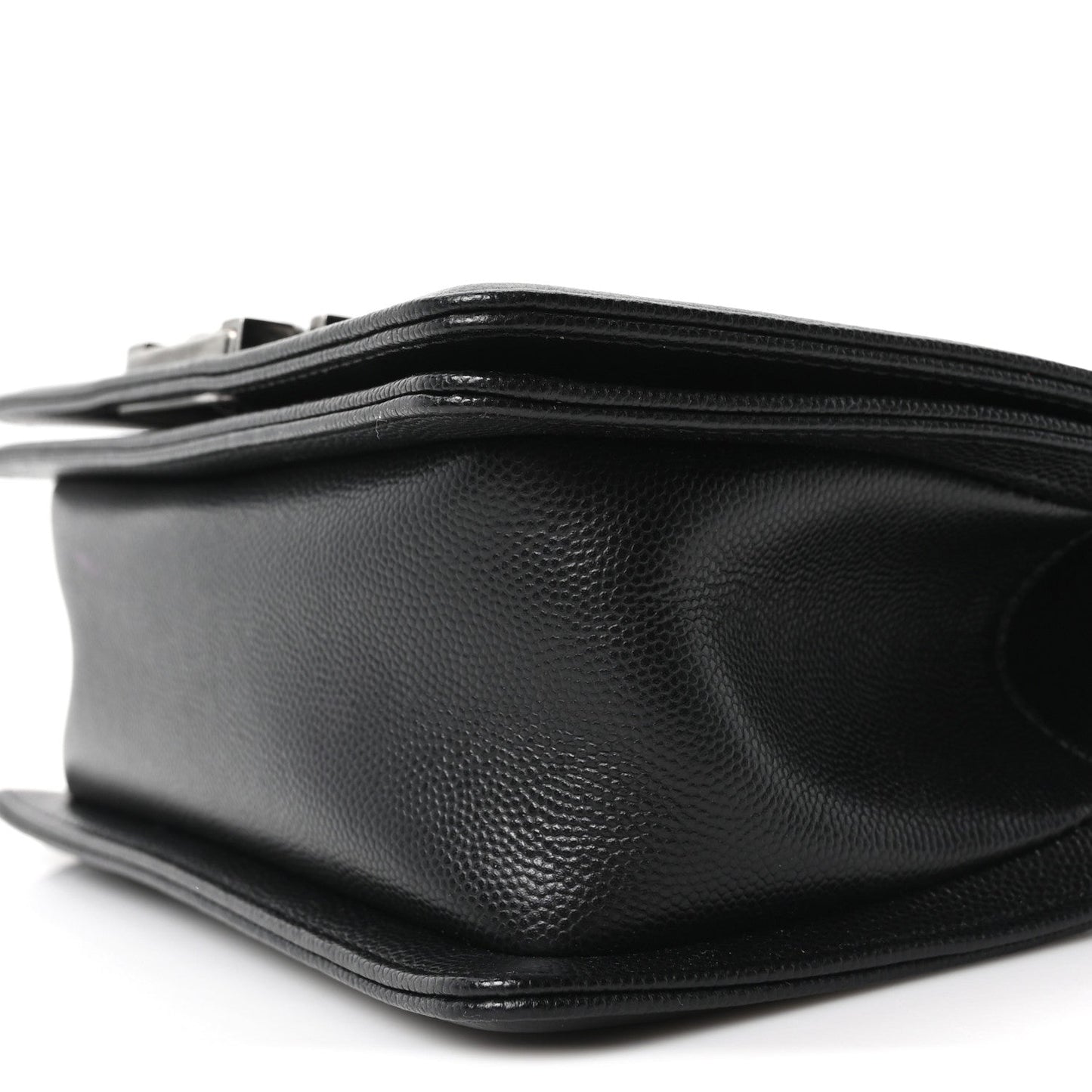 Caviar Quilted Small Boy Flap Black
