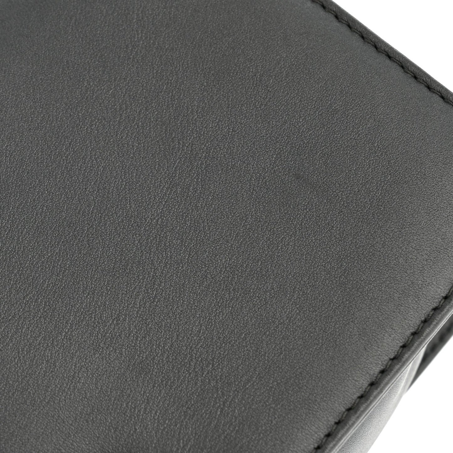 Metallic Calfskin Quilted Small Boy Flap Dark Silver