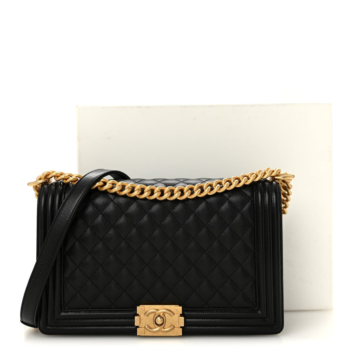 Caviar Quilted New Medium Boy Flap Black