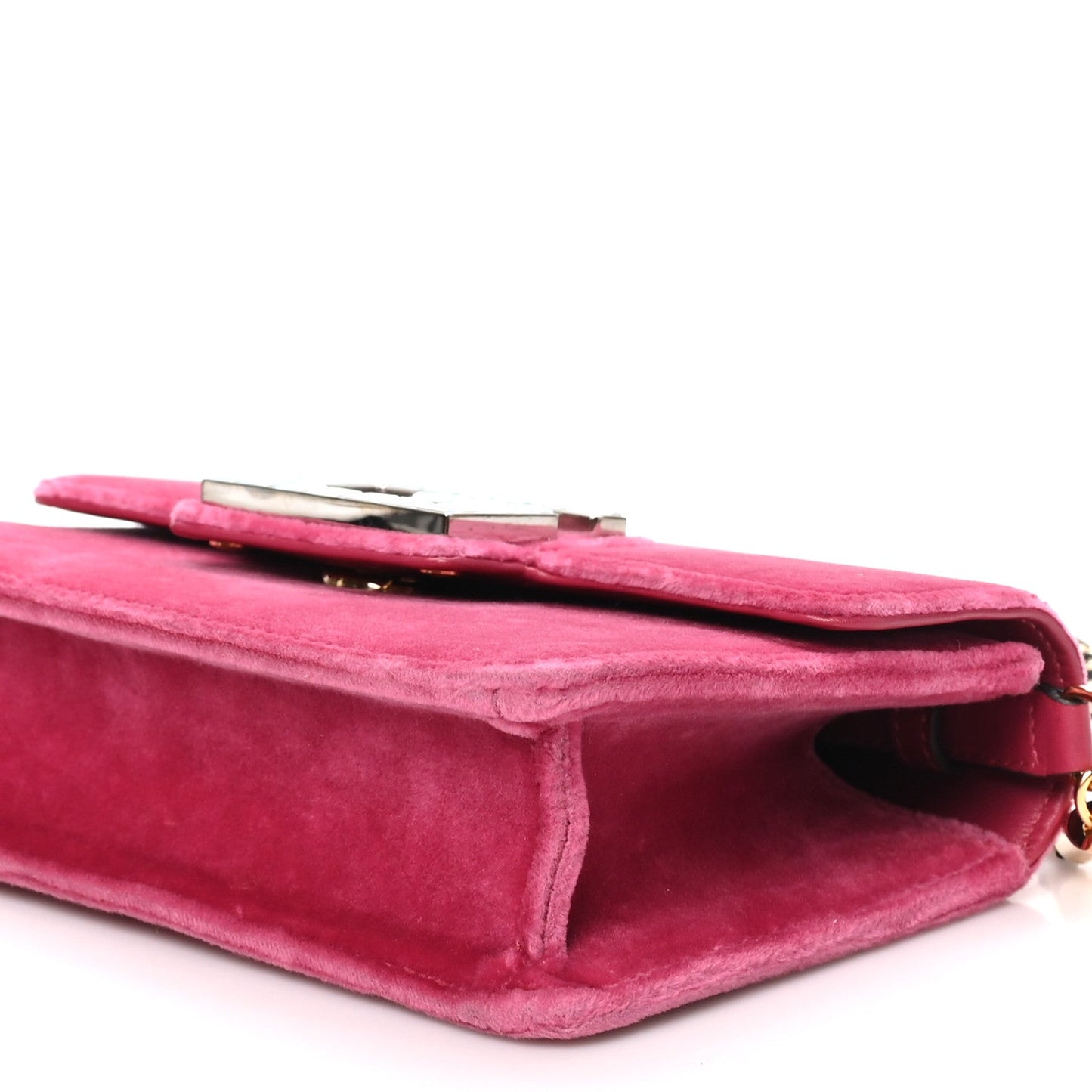 Velvet Crystal Square G Shoulder Bag Light Raspberry Rose