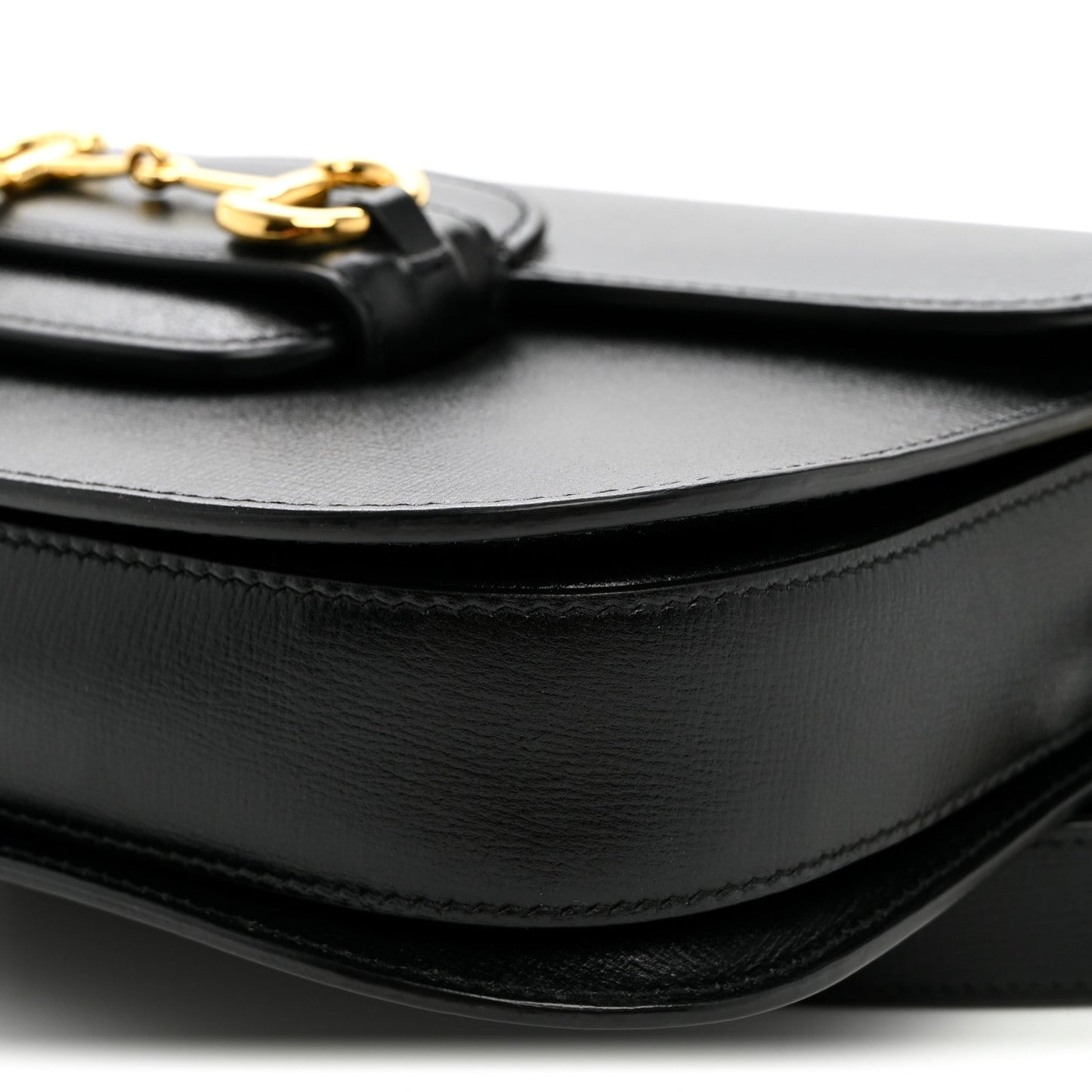 Azalea Calfskin Horsebit 1955 Shoulder Bag Black