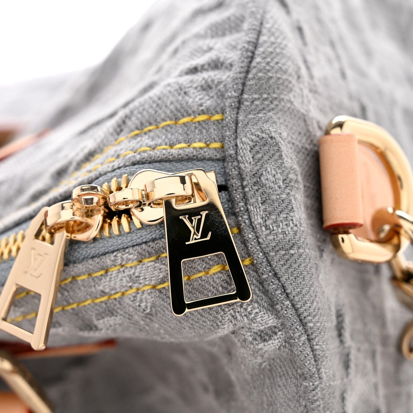 Monogram Denim Speedy Soft 30 Washed Gray
