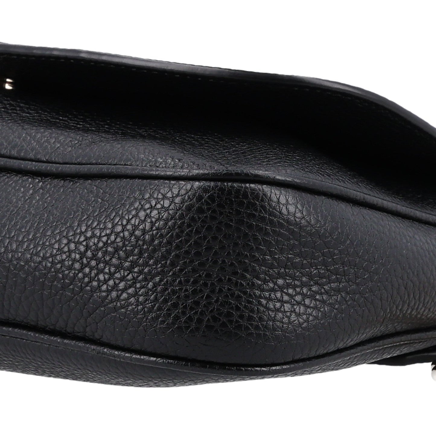 Pebbled Calfskin Medium Soho Flap Crossbody Black