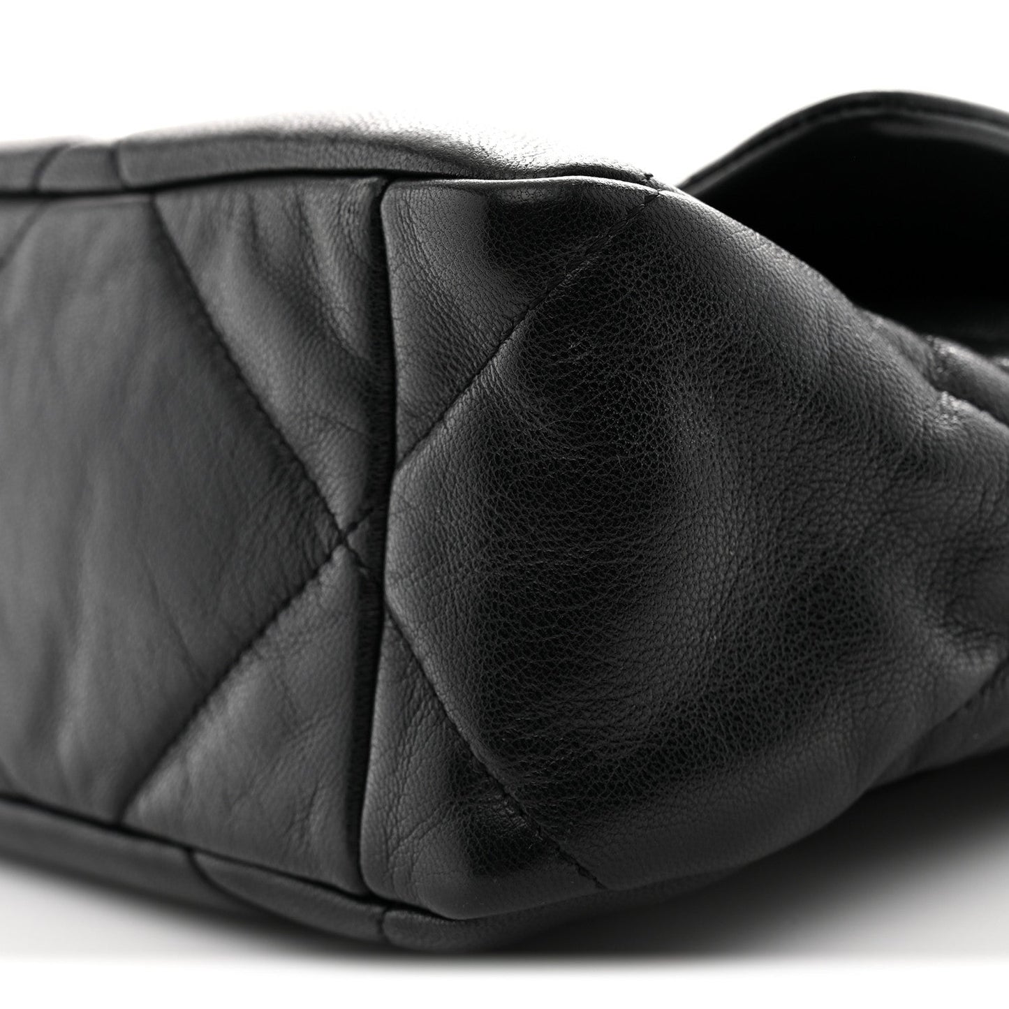 Goatskin Quilted Large Chanel 19 Flap Black