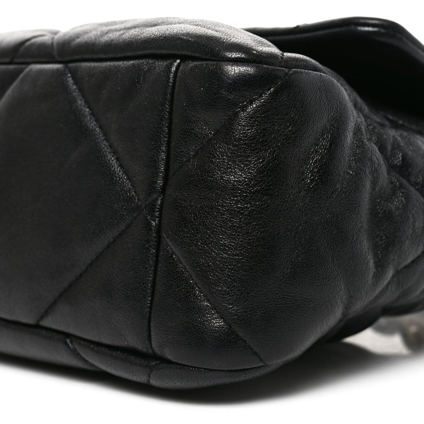 Goatskin Quilted Large Chanel 19 Flap Black