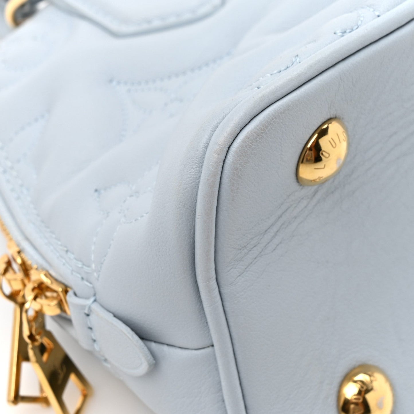 Calfskin Bubblegram Alma BB Ice Blue