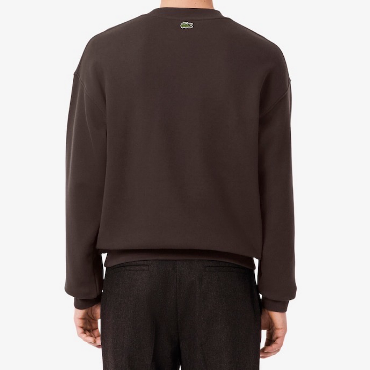 LACOSTE LOOSE-FIT HERITAGE EMBROIDERY FLEECE SWEATSHIRT -Men’s-BROWN-SKB