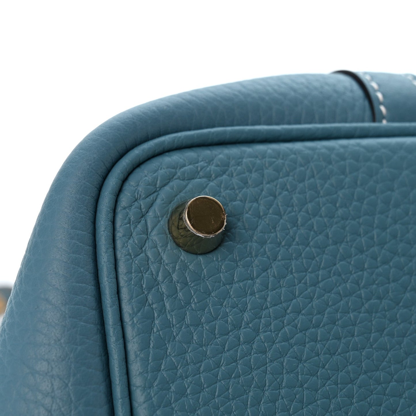 Taurillon Clemence Picotin Lock 18 PM New Blue Jean