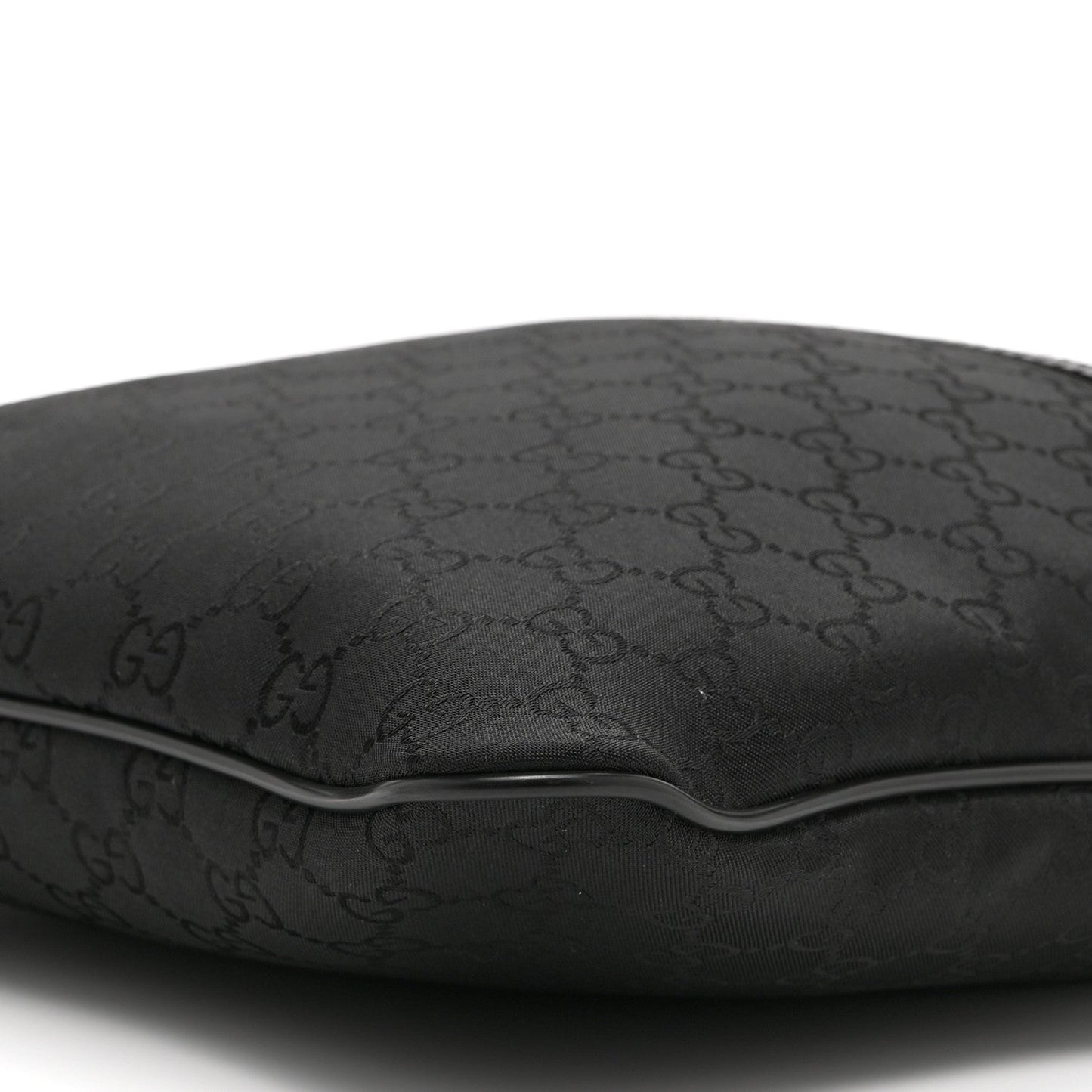 Nylon Monogram Medium Flat Messenger Bag Black