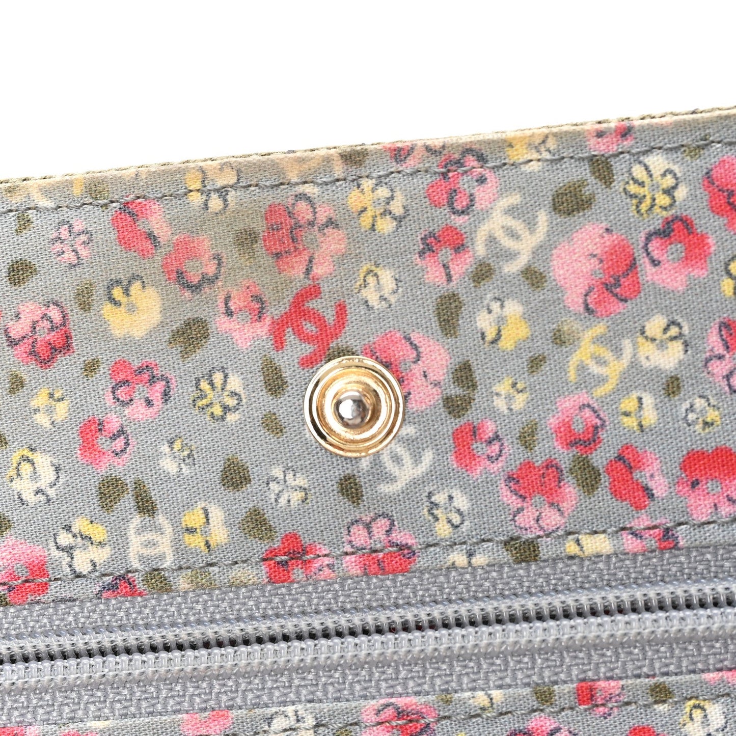 Canvas Quilted Coco Cuba Charms Wallet On Chain WOC Khaki