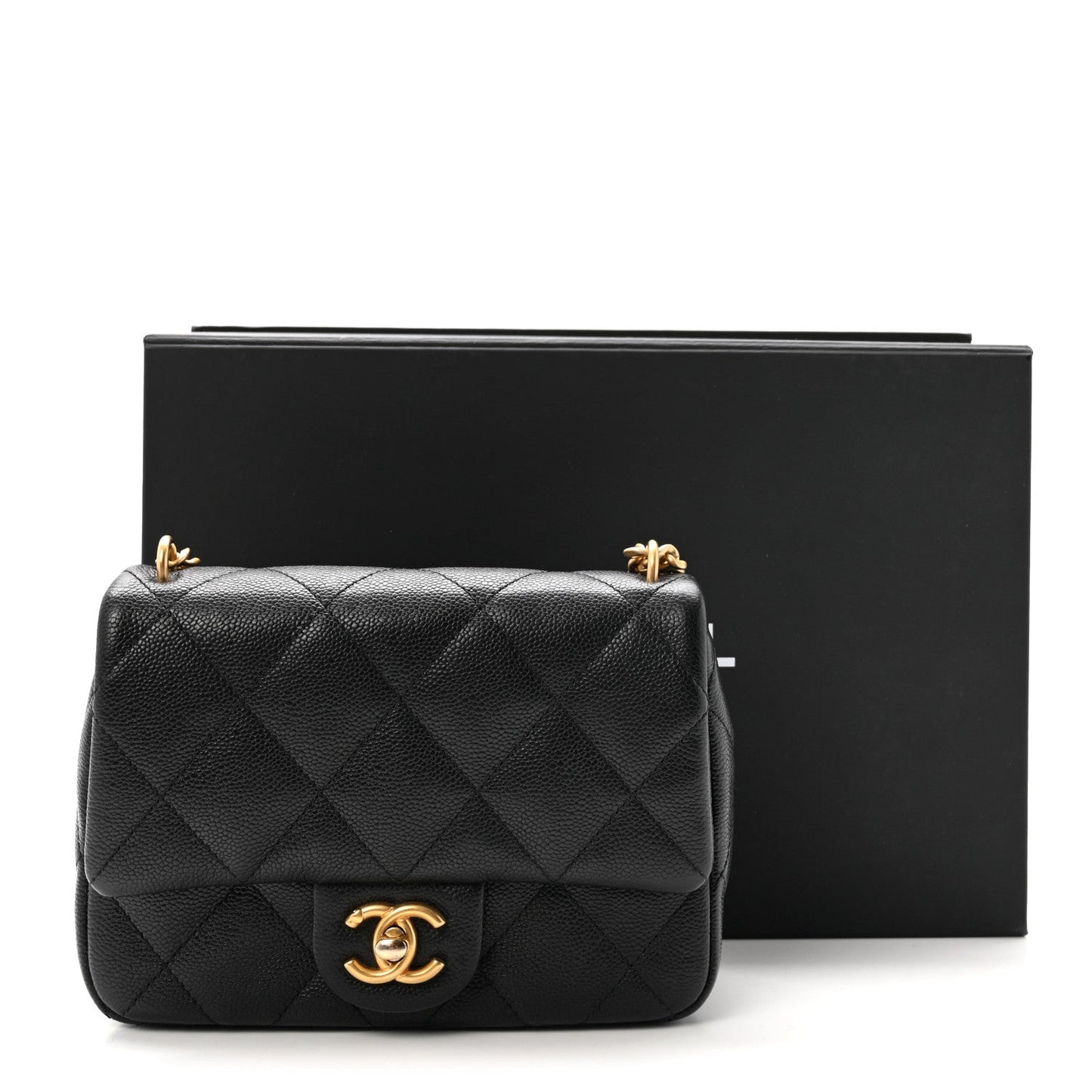 Caviar Quilted Mini Sweetheart Flap Black