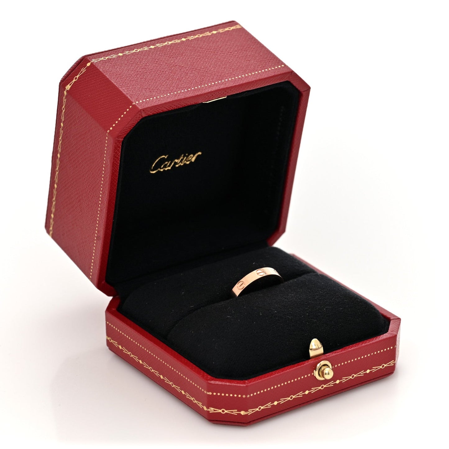 18K Pink Gold 3.5mm LOVE Wedding Band Ring 55 7.25