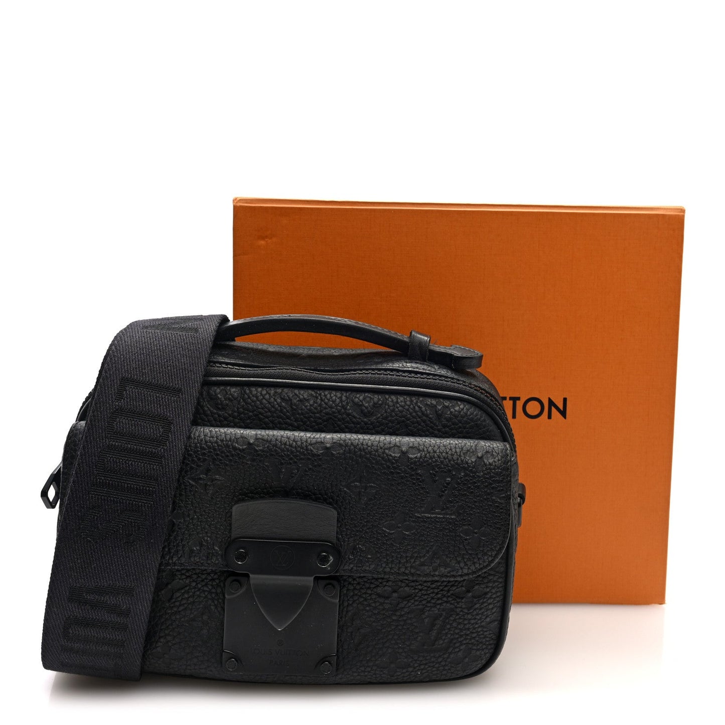 Taurillon Monogram S Lock Messenger Black