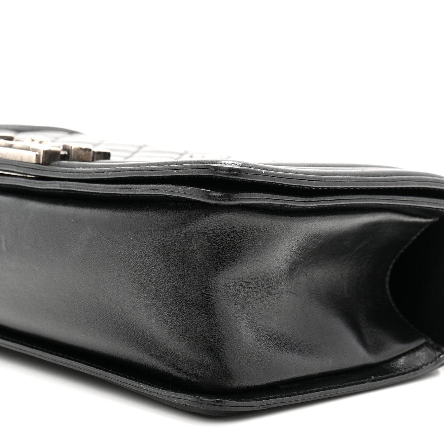 Lambskin Quilted Medium Boy Flap Black
