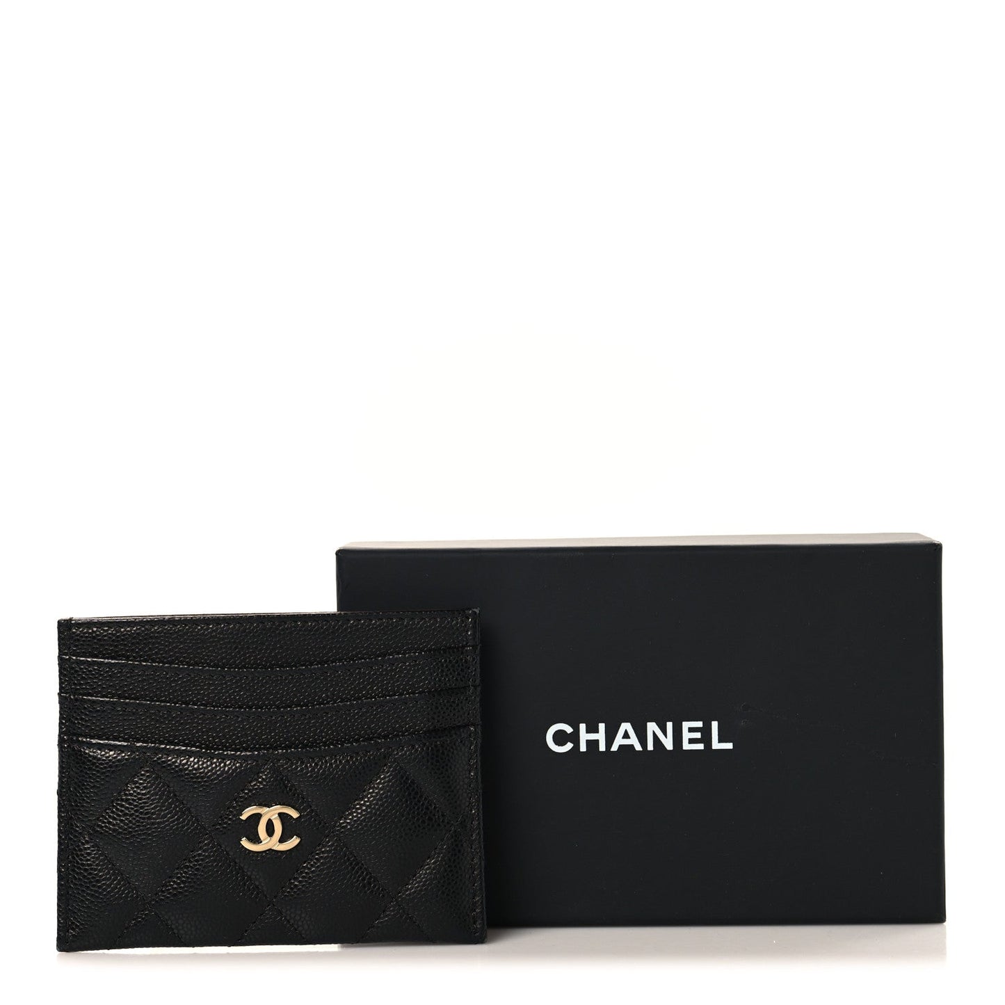 Caviar Quilted Multi Card Holder Black