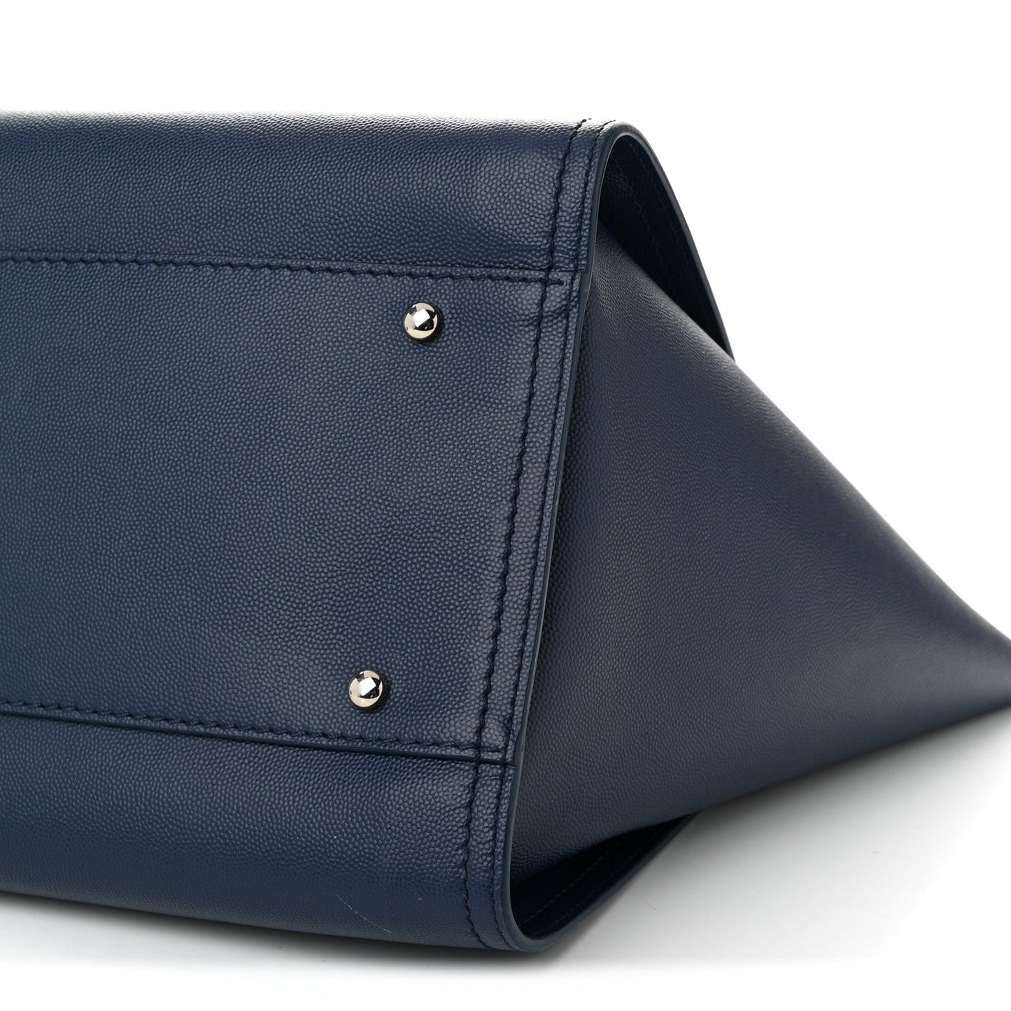 Caviar Medium Studded Deauville Tote Navy