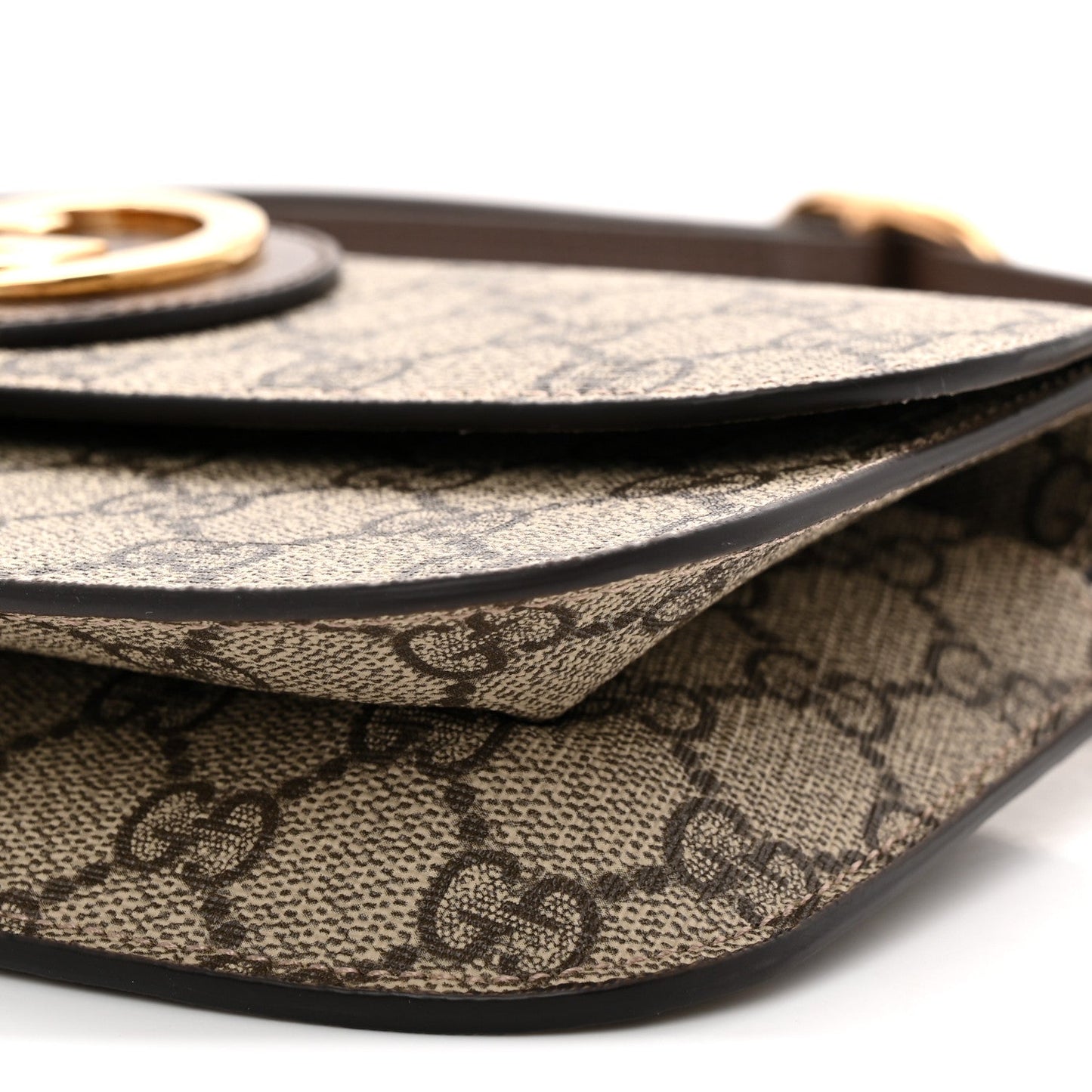 GG Supreme Monogram Textured Dollar Calfskin Blondie Belt Bag Beige Ebony New Acero
