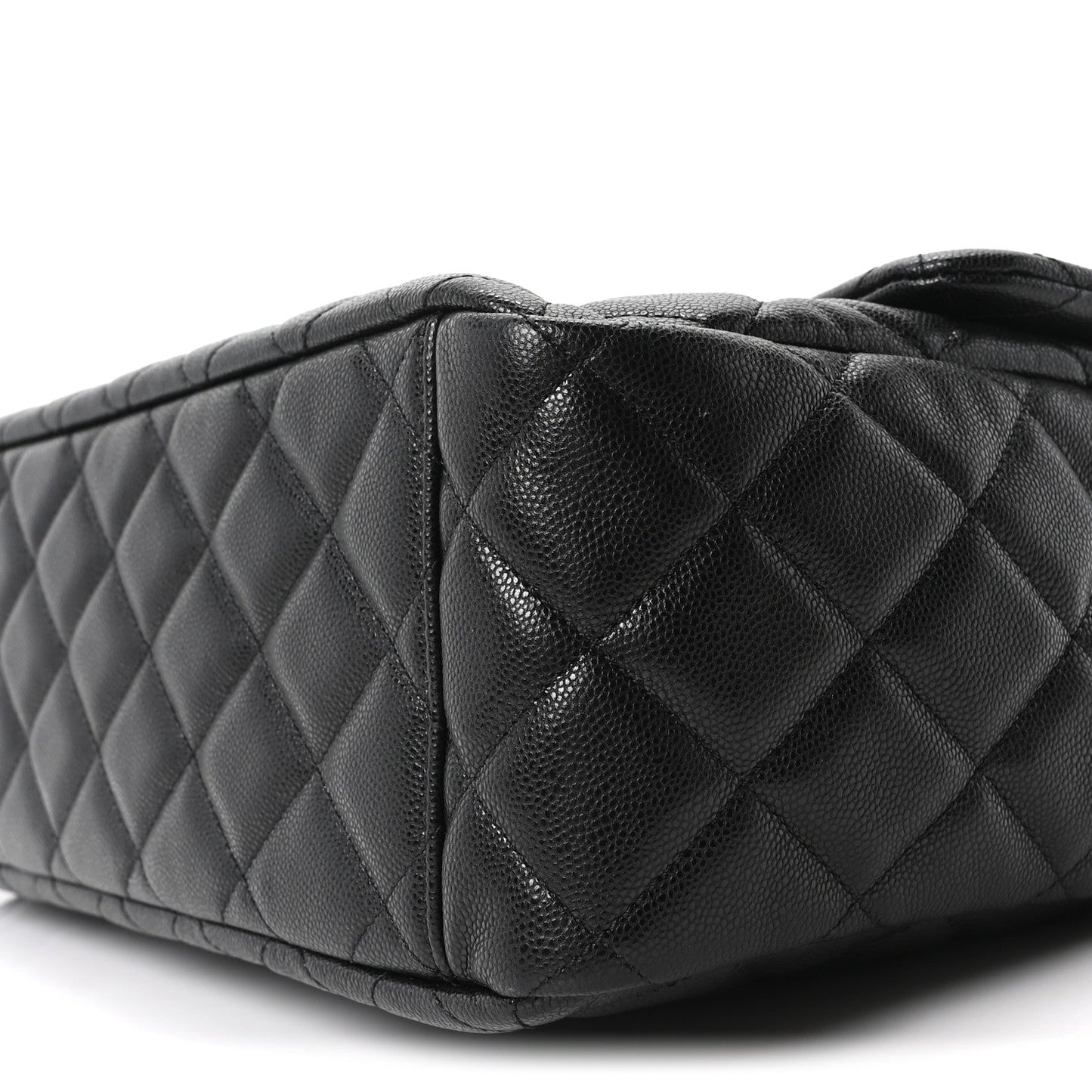 Caviar Quilted XXL Travel Flap Bag Black