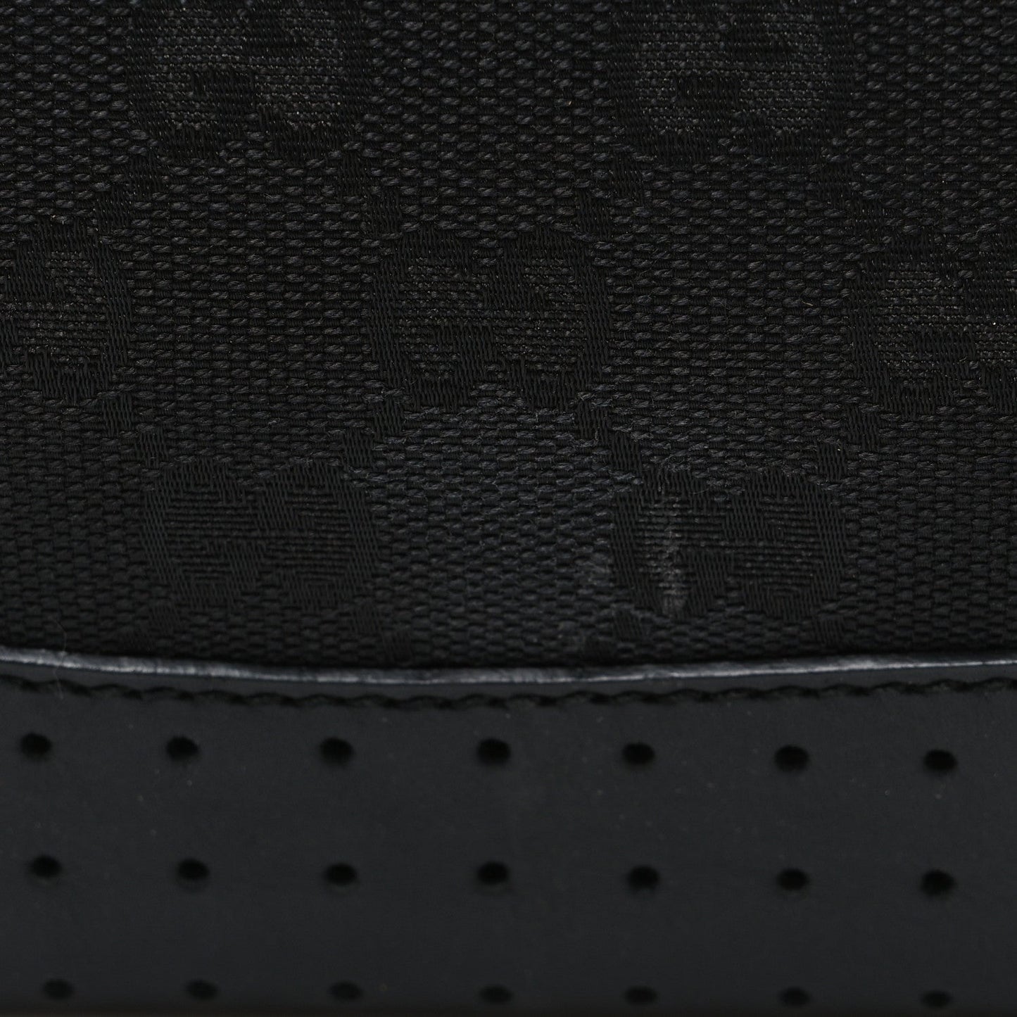 Monogram Calfskin Perforated Medium Flat Messenger Bag Black