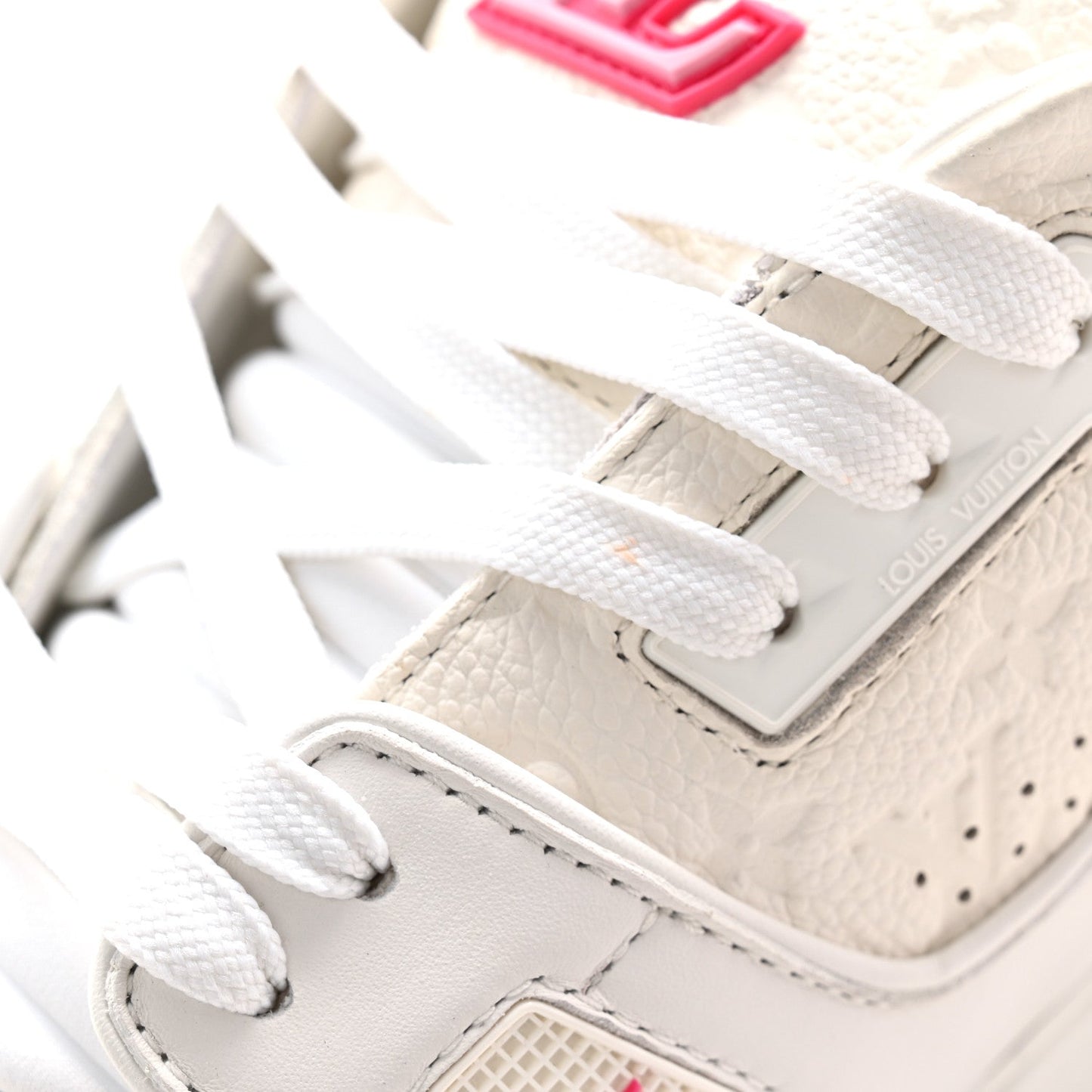 LV X TM Embossed Monogram Cherry Blossom LV Trainer Sneakers 41 White