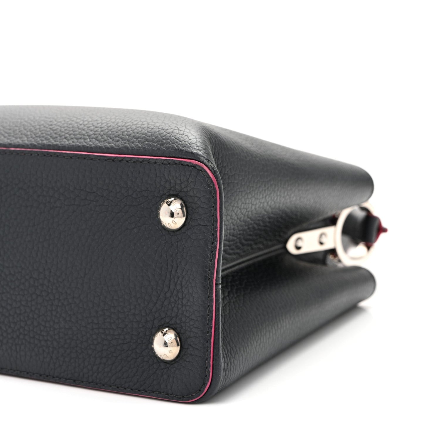 Taurillon Capucines PM Marine Rouge