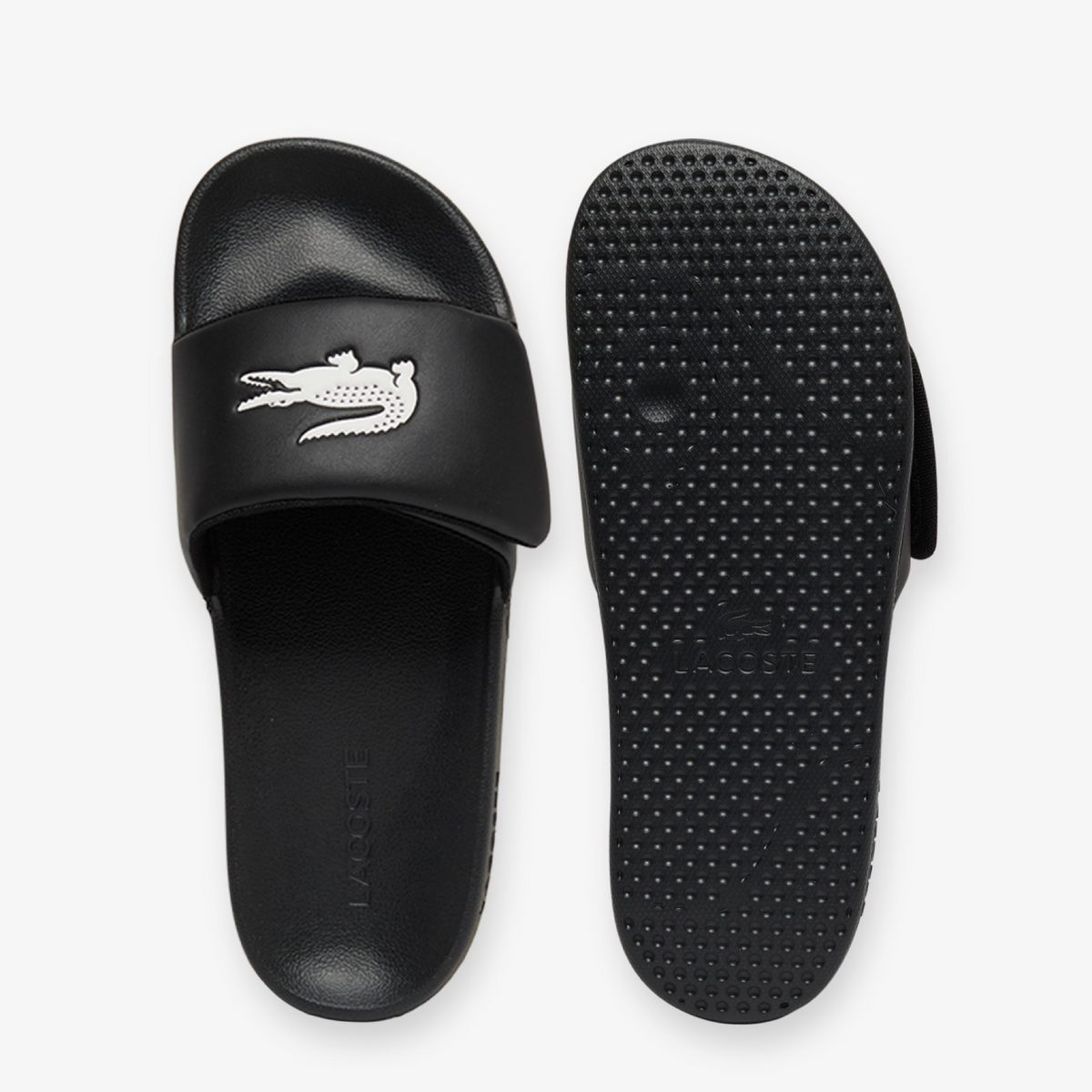 LACOSTE SERVE SLIDES 0 S 1261 CMA MENS -BLACK/WHITE