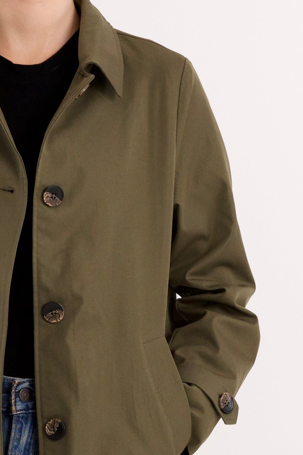 Long Single-Breasted Trench Coat