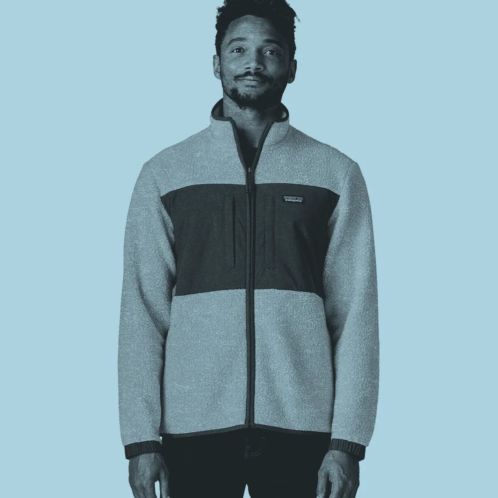 Men's Retro Pile Patch Jacket - Black