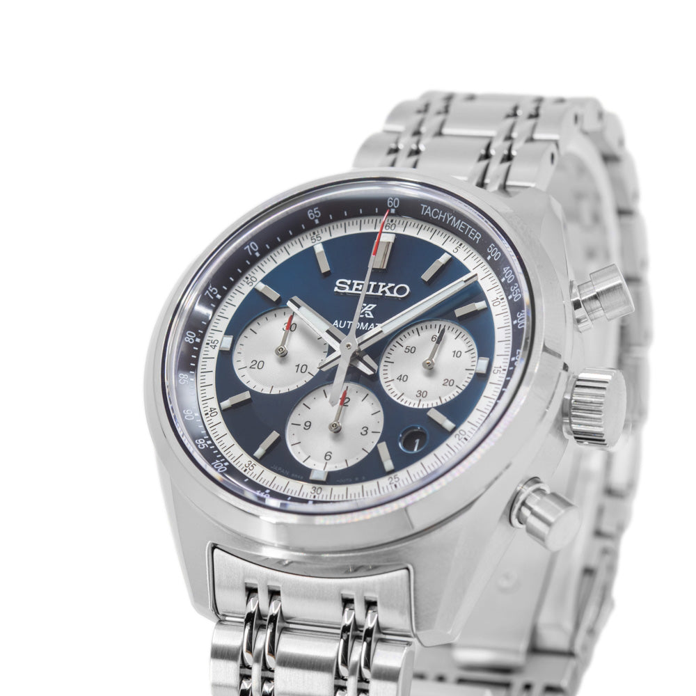 Seiko Men's SRQ051J1 Prospex Speedtimer 42mm Blue Dial Auto