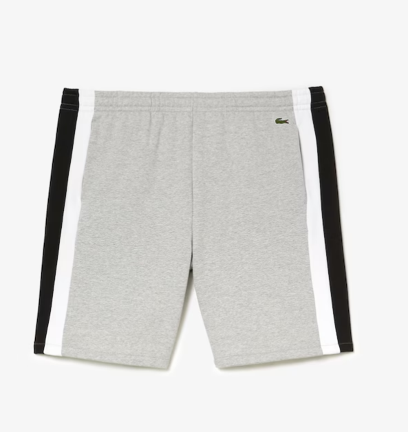 Lacoste COLOR BLOCK PLUSH SHORTS Men’s -GREY CHINE /BLACK