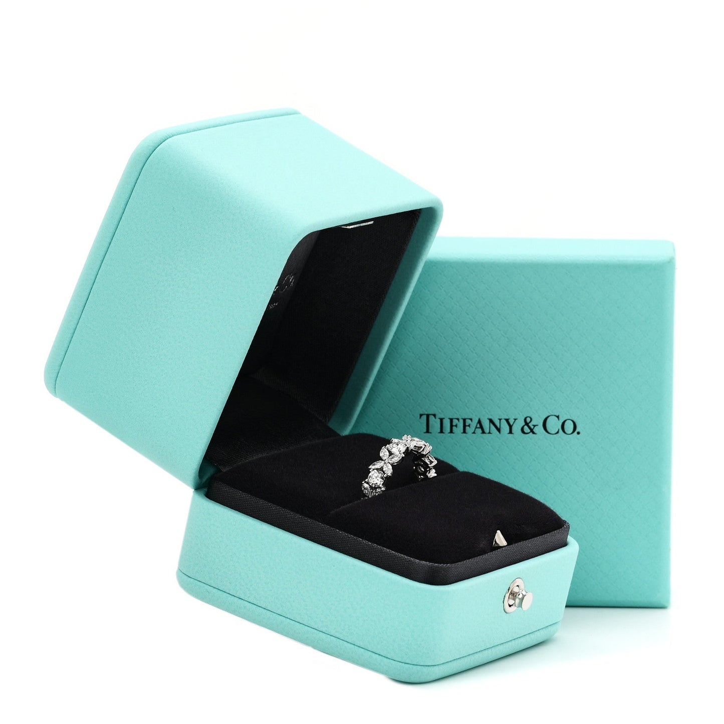 Platinum Diamond Victoria Alternating Band Ring 52 6