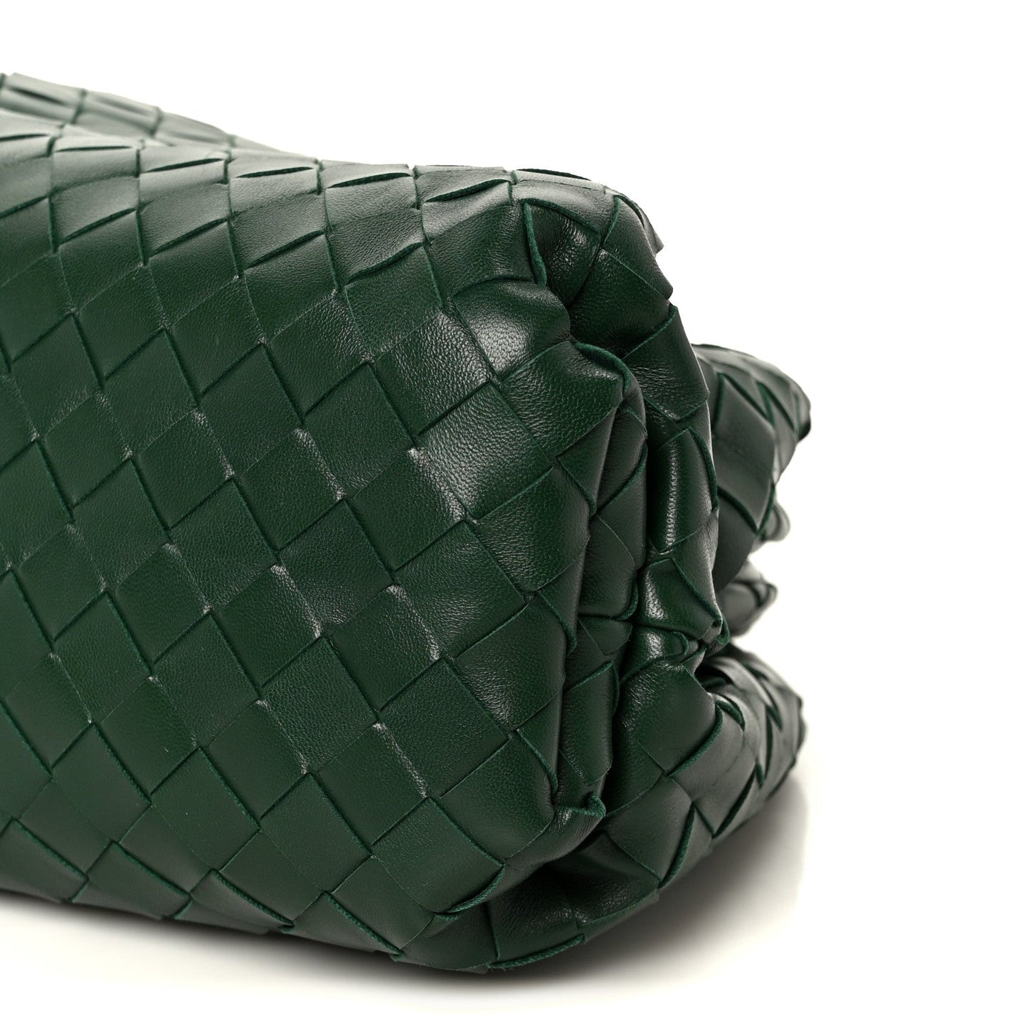 Nappa Maxi Intrecciato The Pouch Oversized Clutch Racing Green