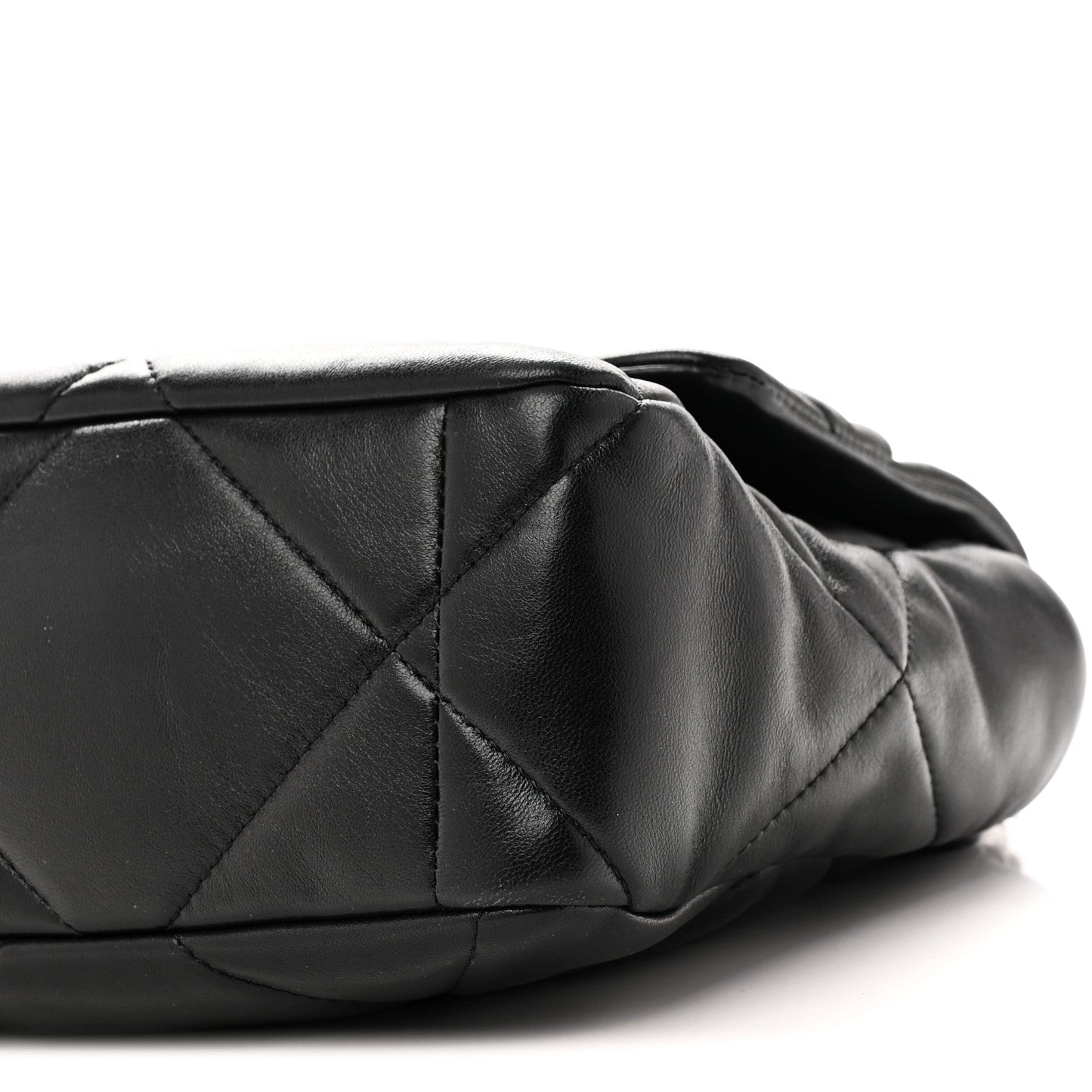 Lambskin Quilted Large Chanel 19 Flap Black