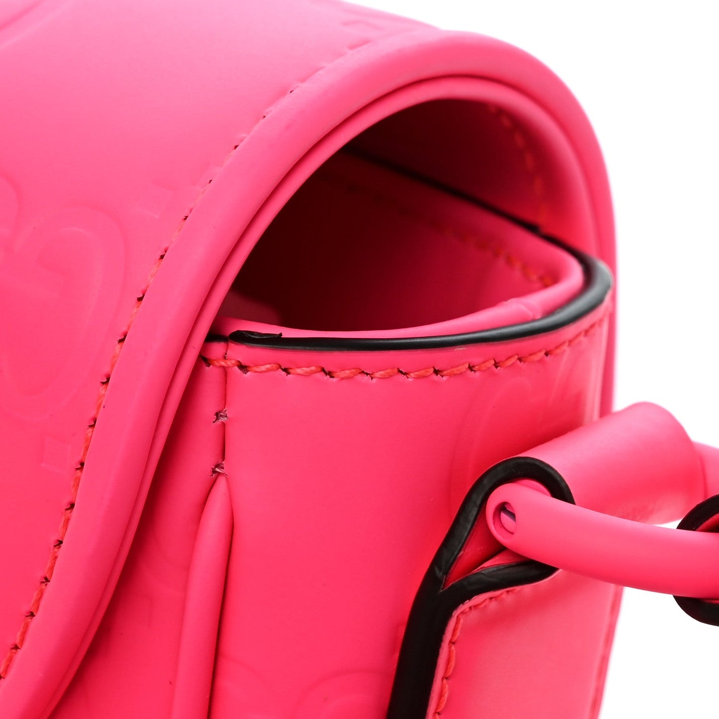 Calfskin GG Rubber effect Super Mini Bag Pink