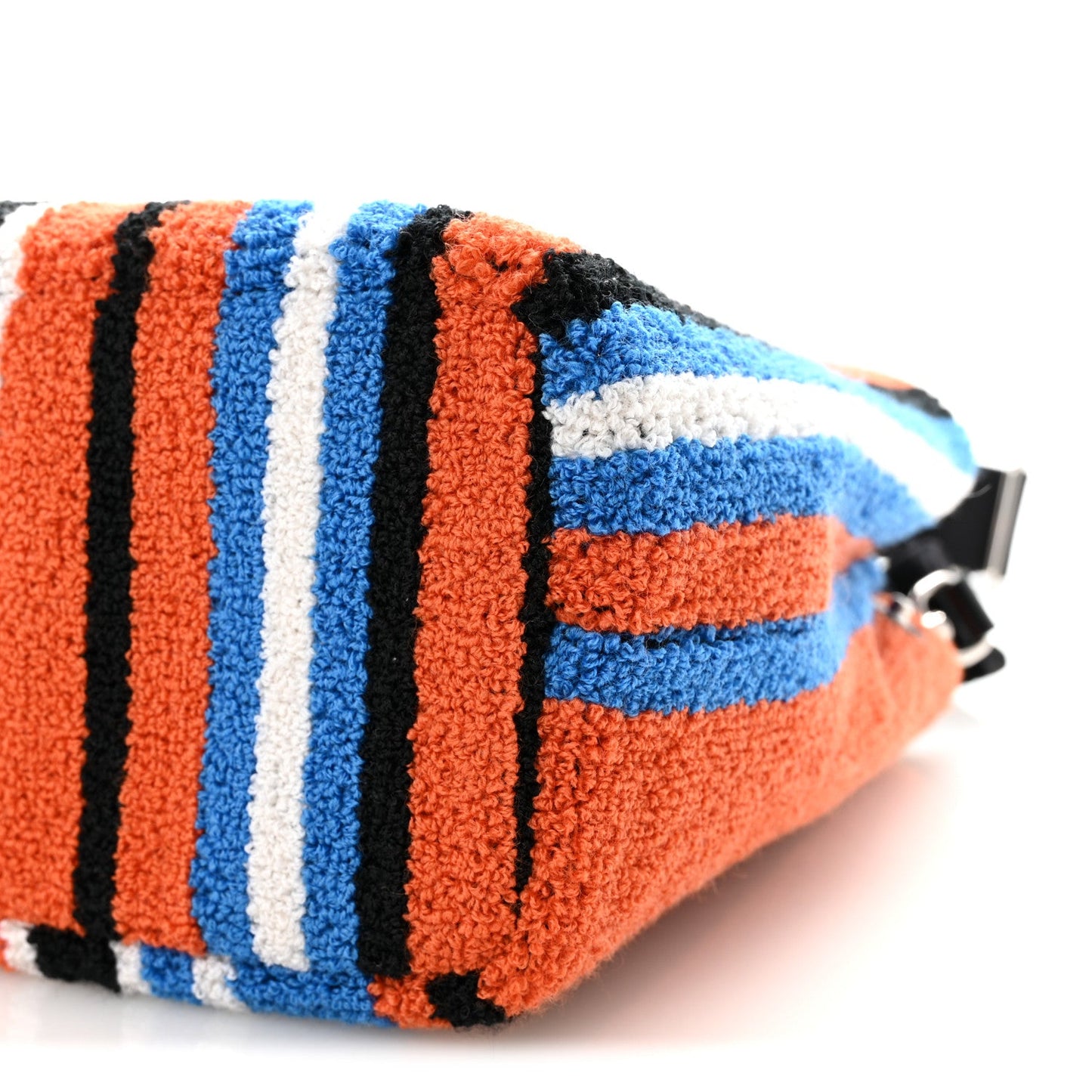 Terry Cloth Small Stripe Tote Arancio