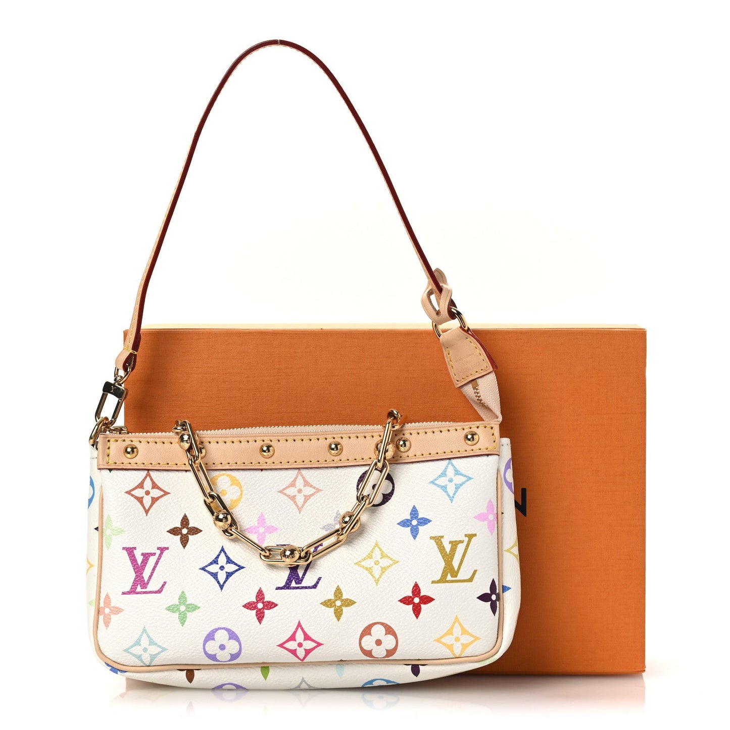 LV X TM Monogram Multicolor Pochette Accessories White