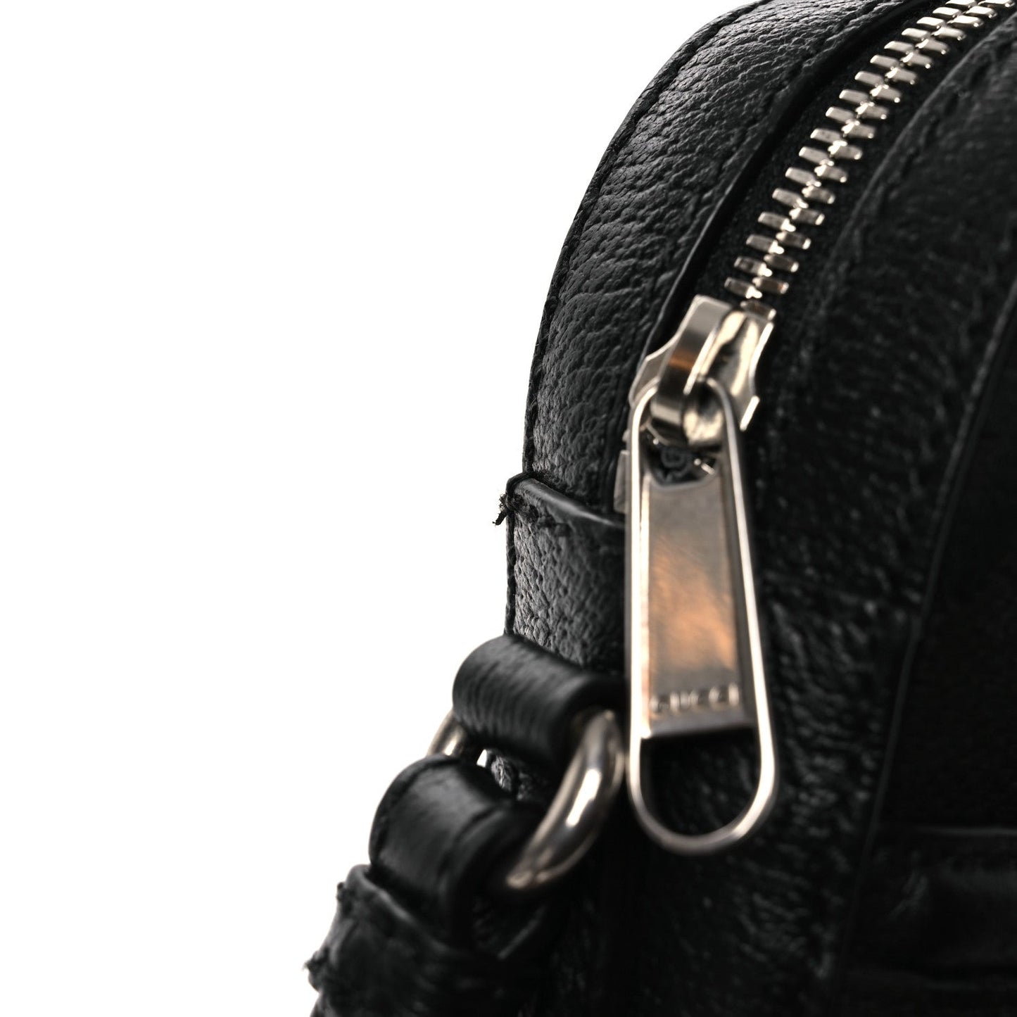 Monogram Jumbo GG Textured Dollar Calfskin Web Messenger Shoulder Bag Black