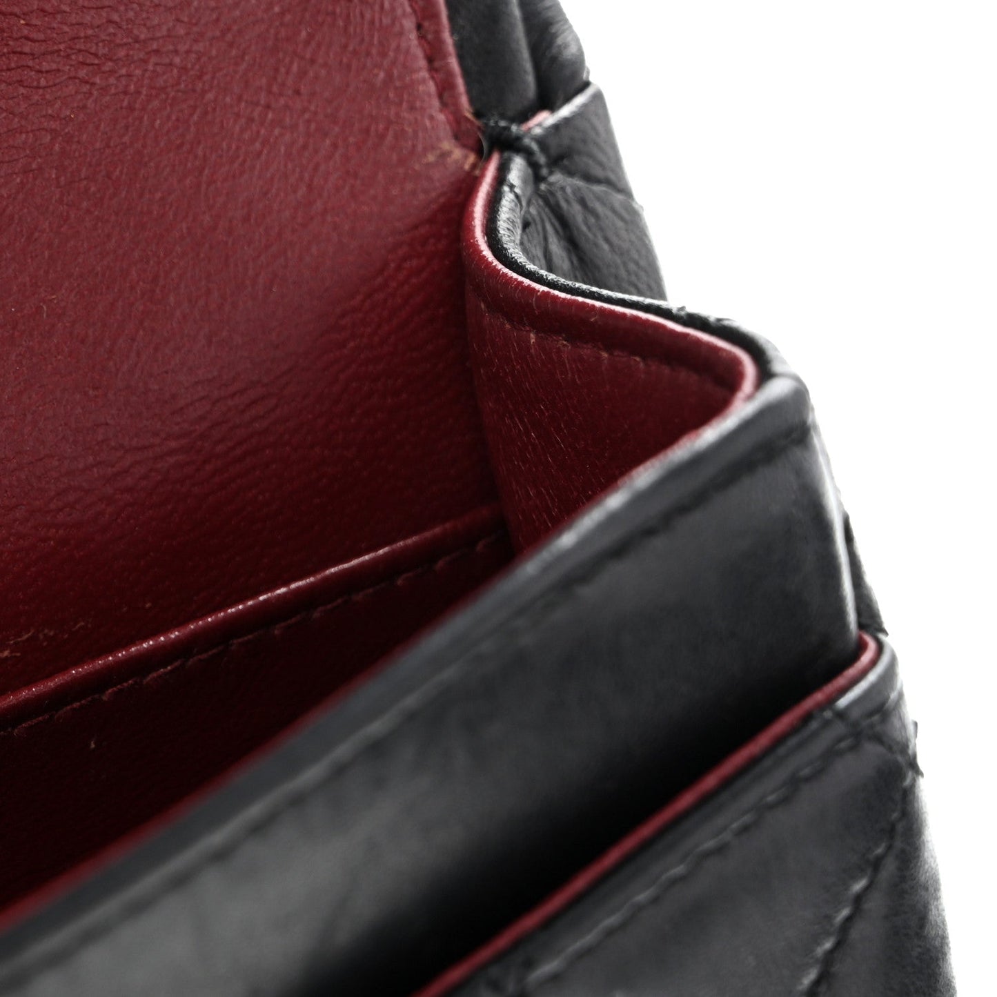 Lambskin Quilted Small Double Flap Black