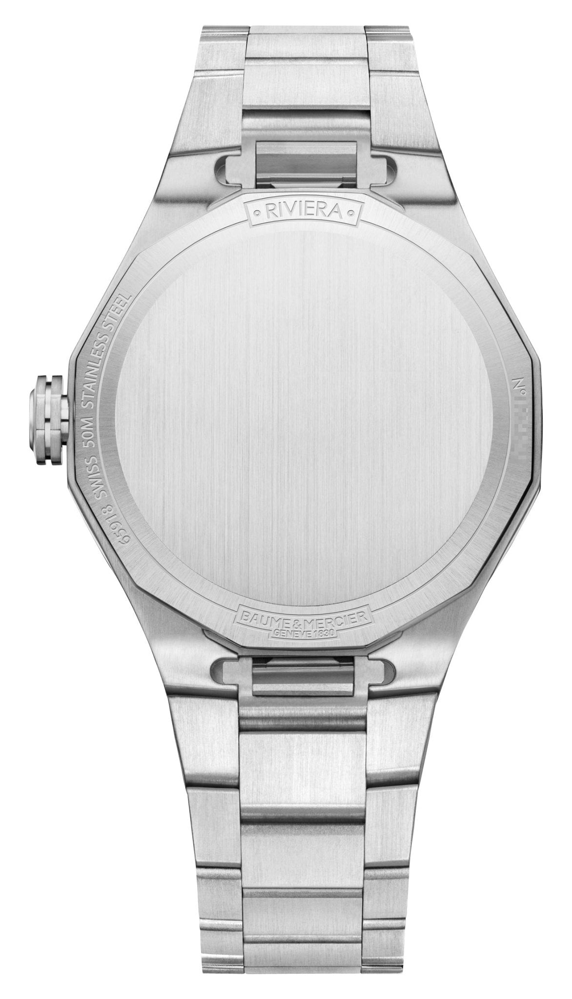 Baume & Mercier Riviera Stainless Steel Purple Dial Date Quartz Womens Watch M0A10728