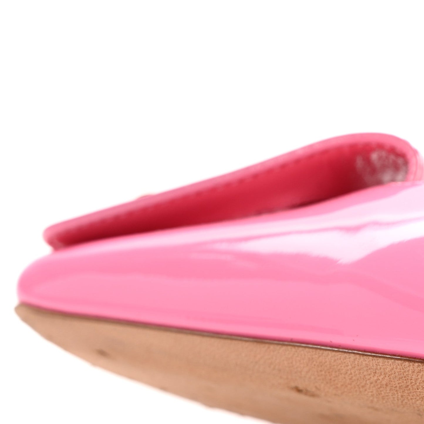 Patent Calfskin Shake Slingback Pumps 37.5 Pink