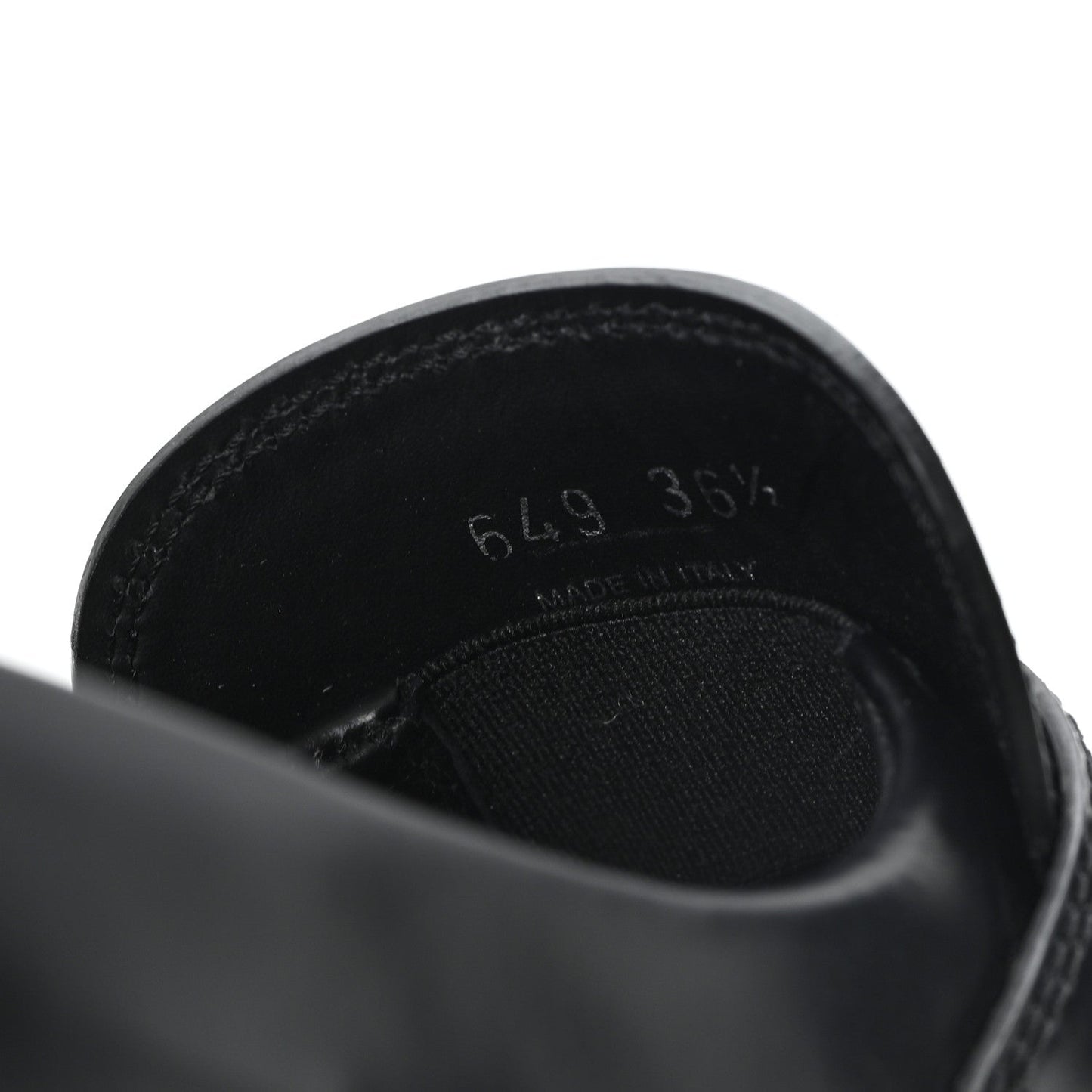 Spazzolato Rois Metal Triangle Logo Monolith 55mm Loafers 36.5 Black
